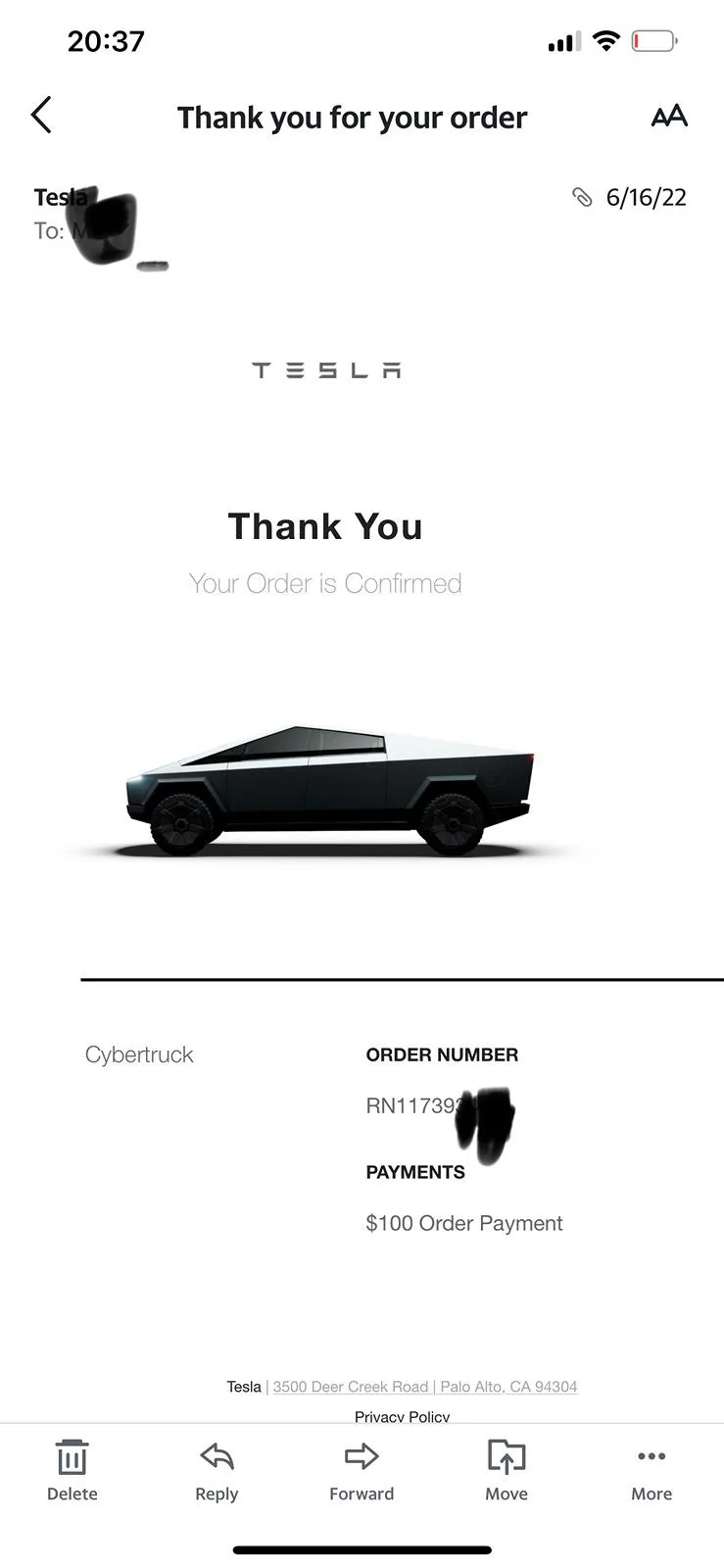 Tesla Cybertruck Ready to order RN11473**** IMG_4954