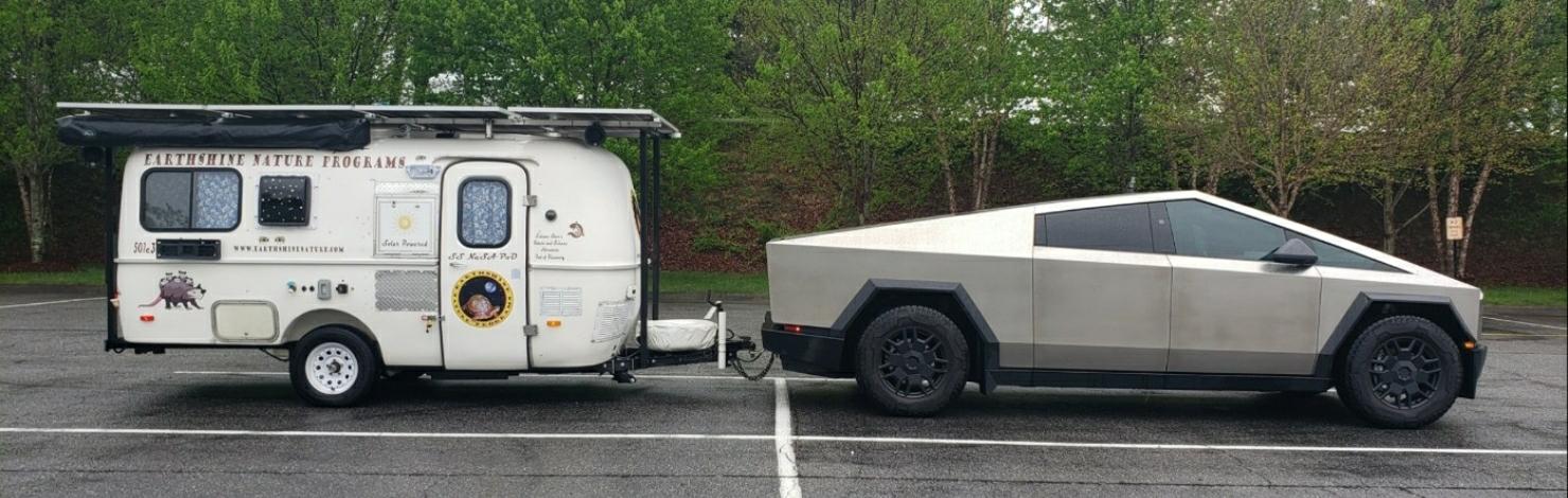 Tesla Cybertruck Pulling a unique RV with Cybertruck: custom solar powered Casita RV Screenshot_20240616-090112_Photos