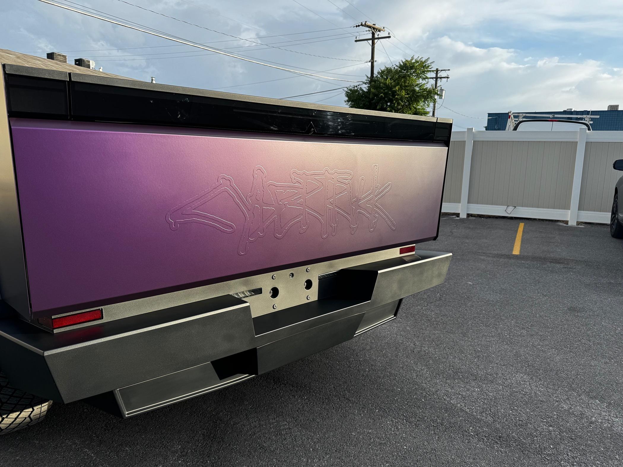 Tesla Cybertruck BLUE / BLURPLE / PURPLE Vinyl Wrap & PPF Cybertruck -- Photos & Videos IMG_3817