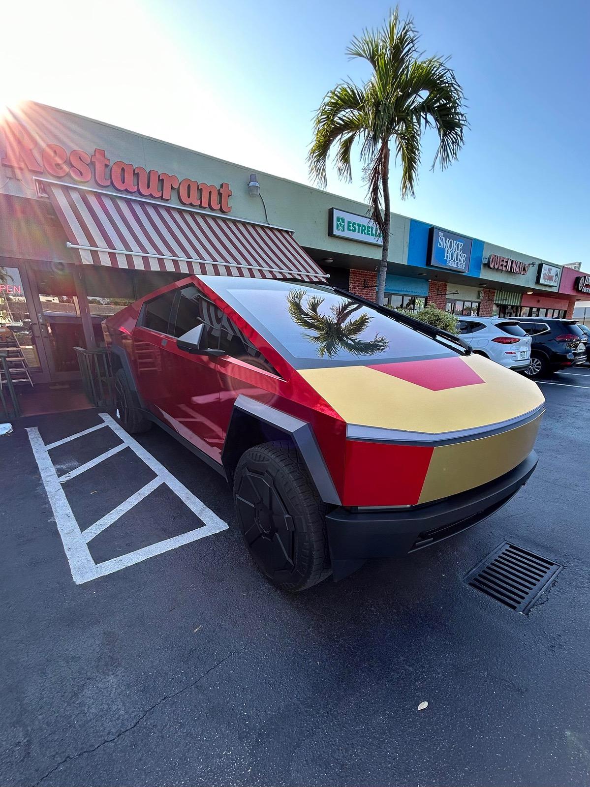 Tesla Cybertruck Most patriotic PPF wrap ever. 🇺🇸 US flag stars and stripes 1718589435267-w8