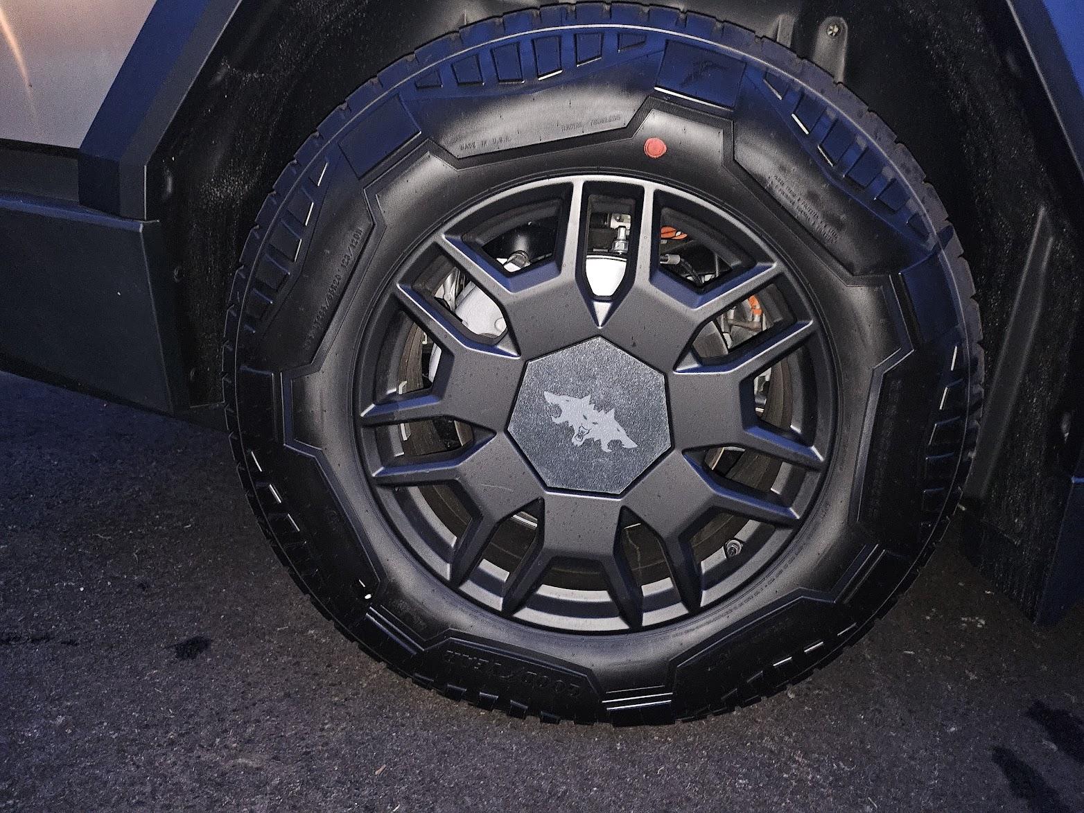 Tesla Cybertruck New cybertruck wheel spotted at Fremont Factory 20240613_210100