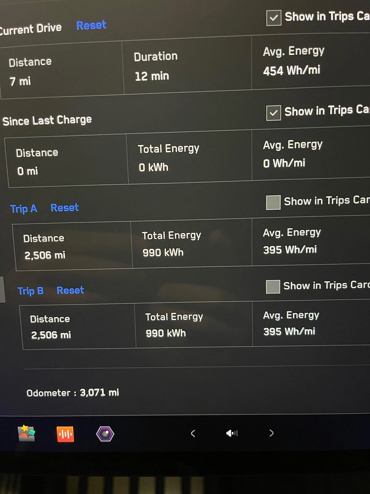 Tesla Cybertruck 375 Wh/mi average energy consumption over 1,156 miles (after latest software update)! IMG_0843
