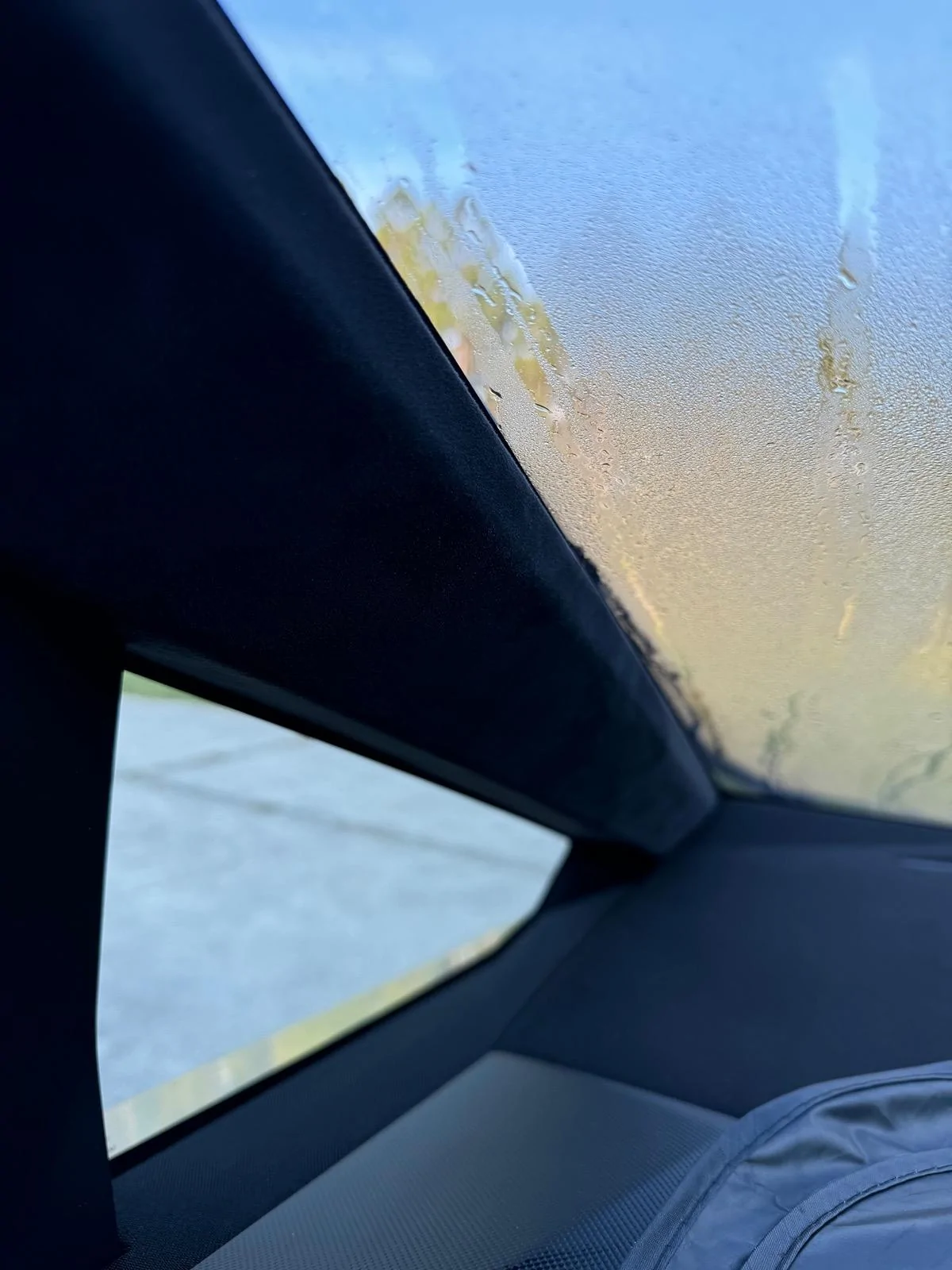 Tesla Cybertruck Wind Shield Cracked while parked IMG_7065