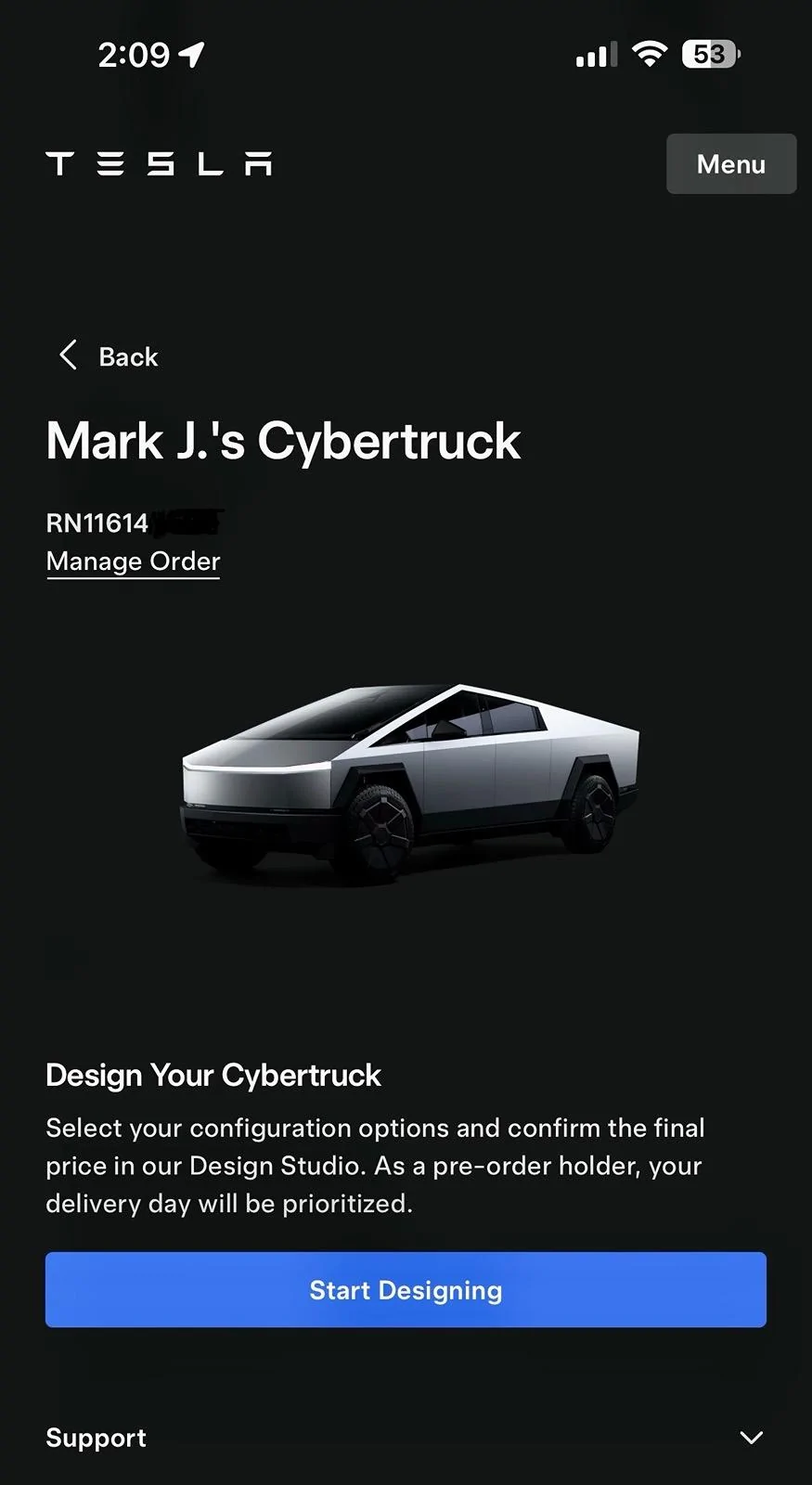 Tesla Cybertruck Invitation for FS CT RN 11614XX ( 12/2021 ) IMG_8358