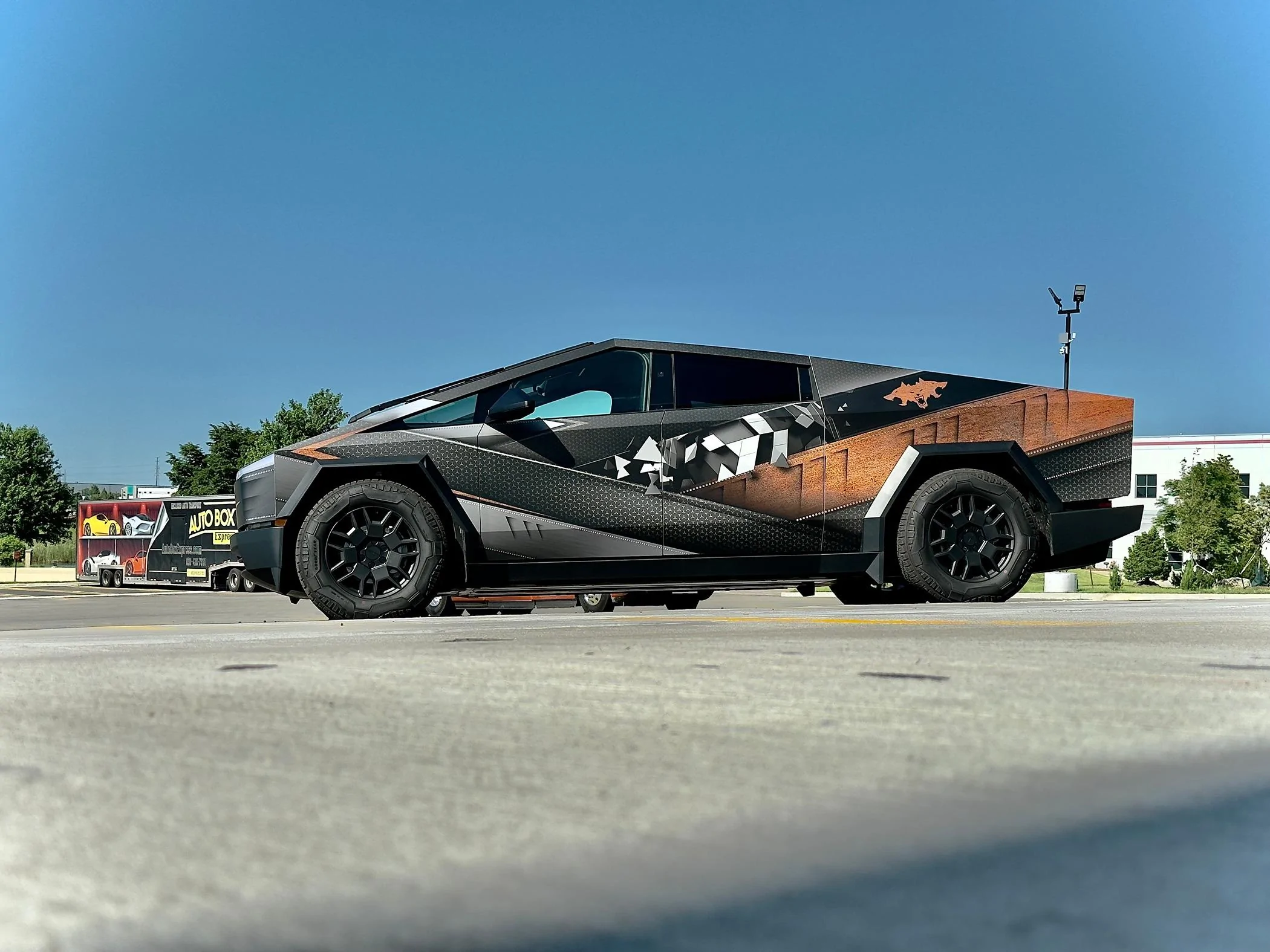 Tesla Cybertruck Digital Camo Cybertruck on CYBRHEX Wheels Tesla 4