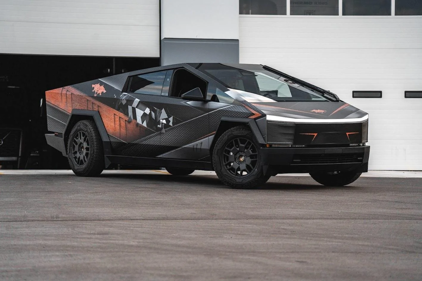 Tesla Cybertruck Just finished this custom graphics Cyberbeast wrap. Tesla 1