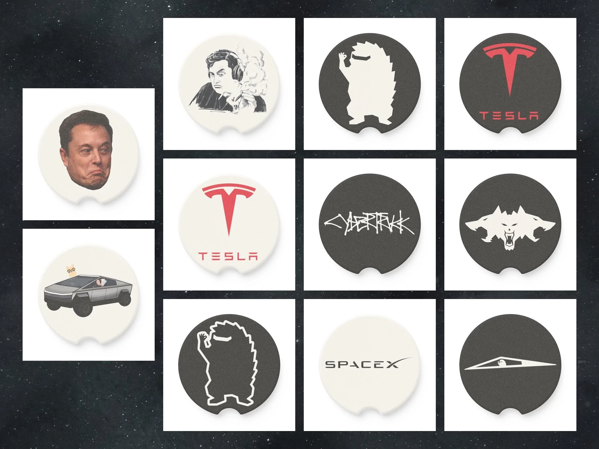 Tesla Cybertruck CyberTruck Soapstone Coasters Just Dropped! IMG_1613
