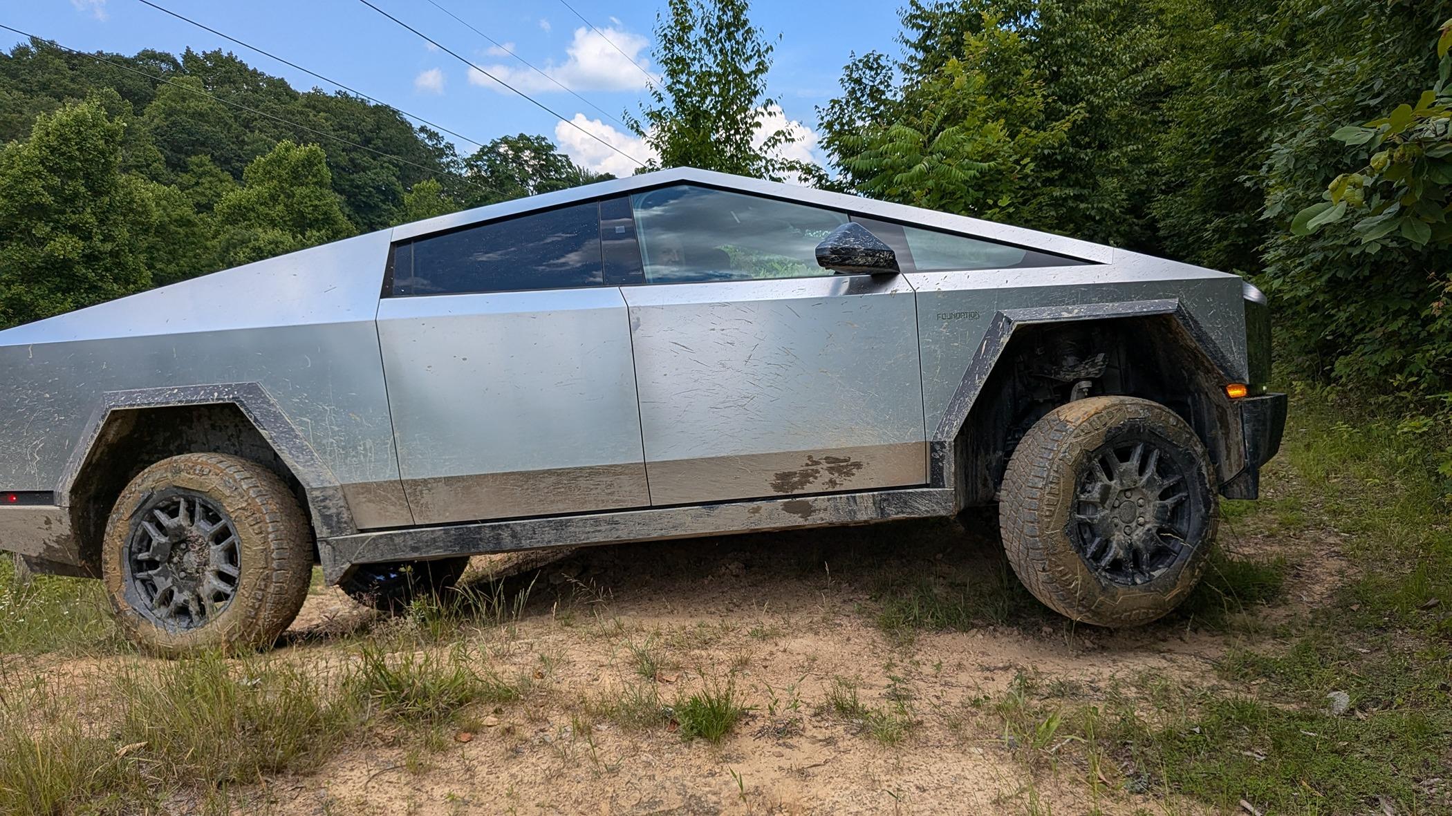 Tesla Cybertruck Awesome off-road but plastics are too soft PXL_20240616_192703960