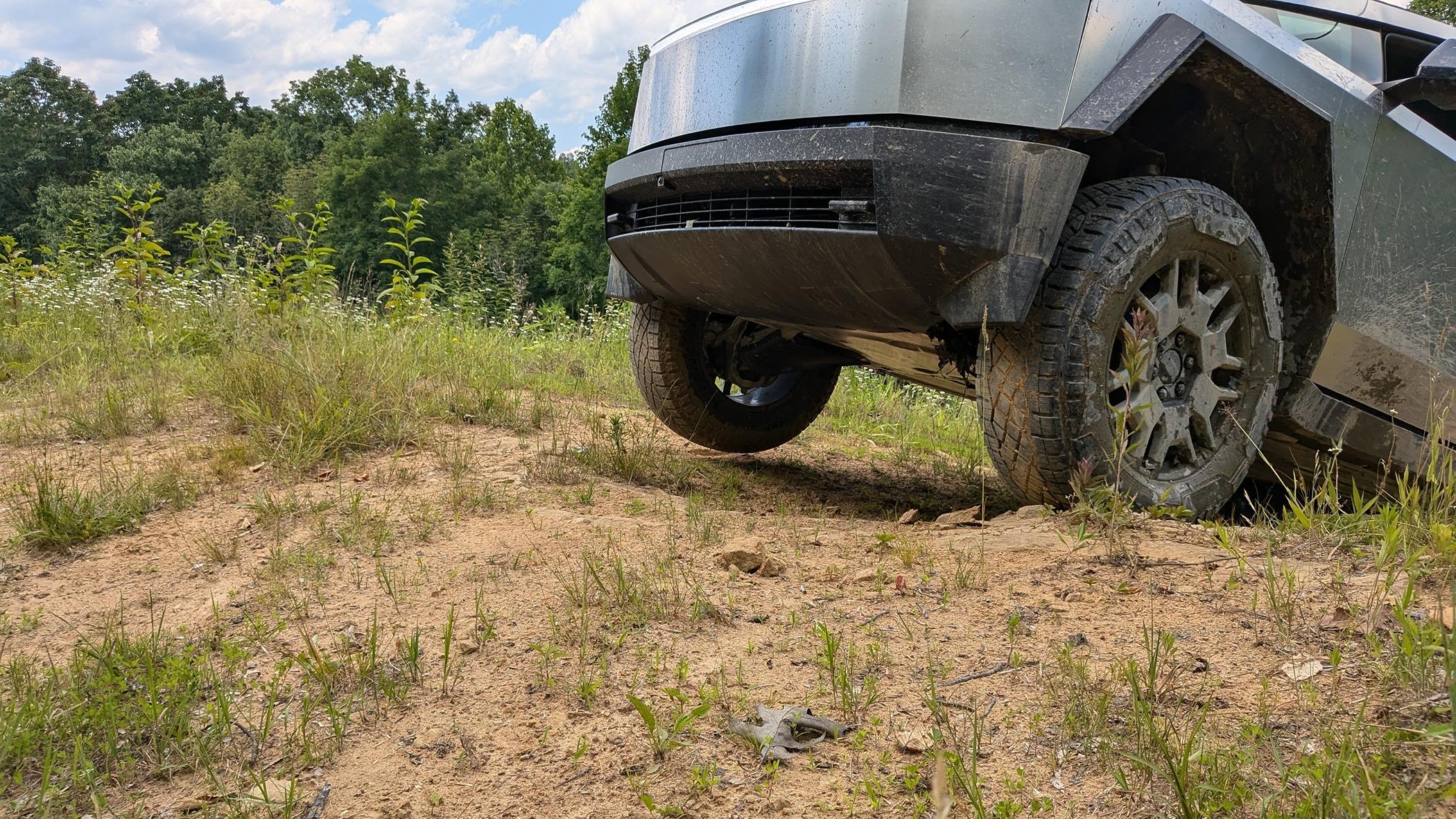 Tesla Cybertruck Awesome off-road but plastics are too soft PXL_20240616_192616540
