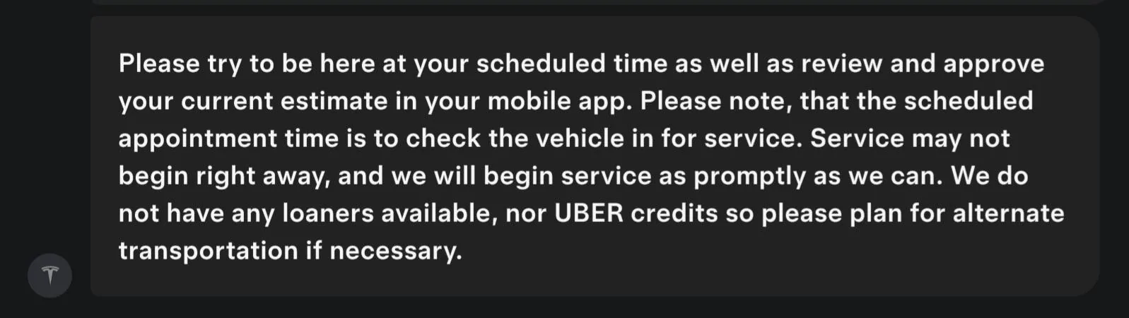 Tesla Cybertruck Service appoint for windshield seal?!! Screenshot_20240619_122415_Tesla