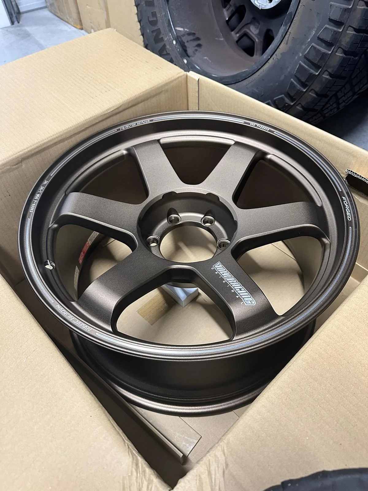 Tesla Cybertruck 18” Wheels: Rays TE37 Large P.C.D. Mounted + BFG KM3 Mud Terrain 35x12.5 Tires! IMG_9064