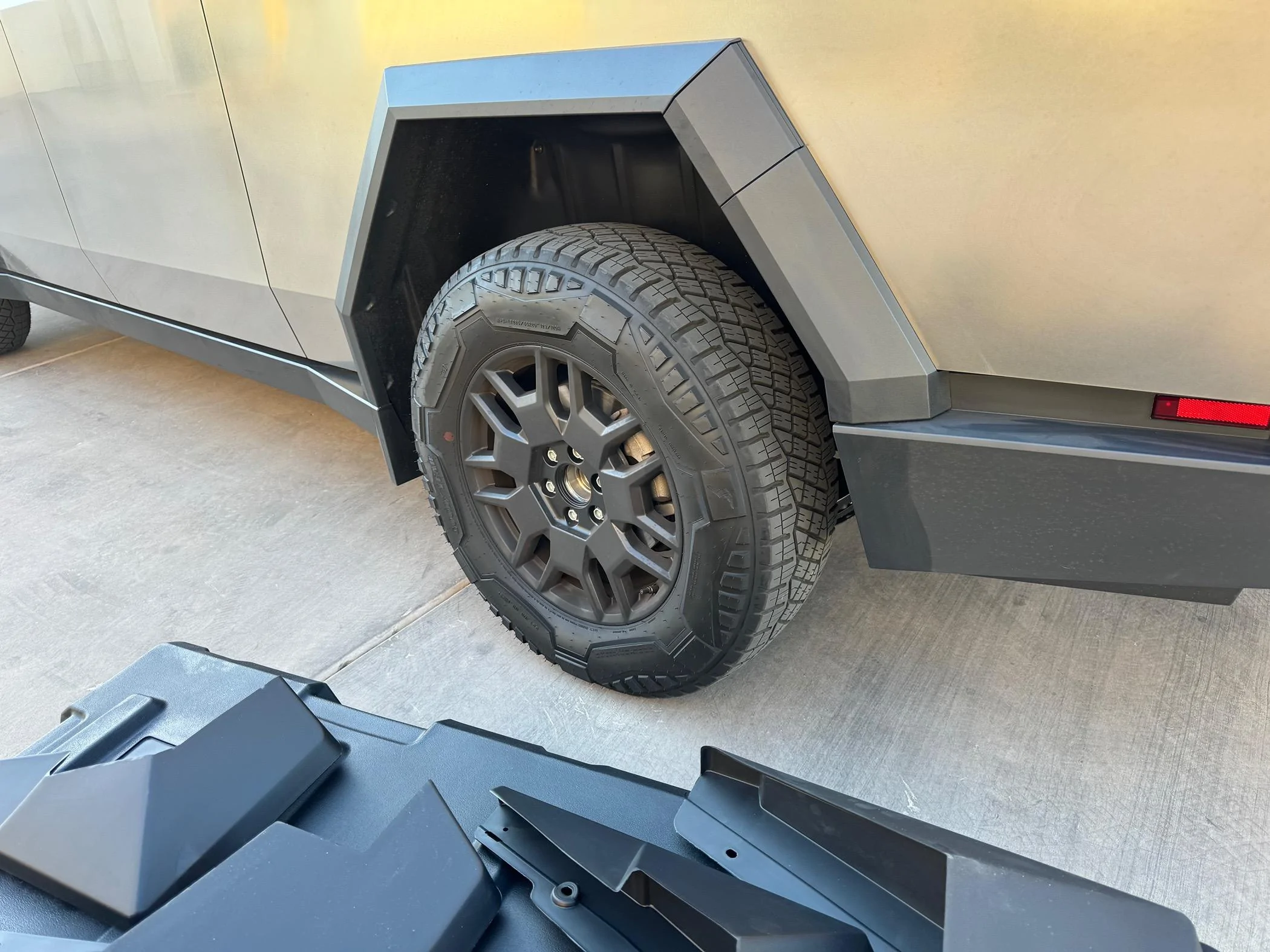 Tesla Cybertruck Mud flaps and cargo cases!!! Check it out! IMG_2614
