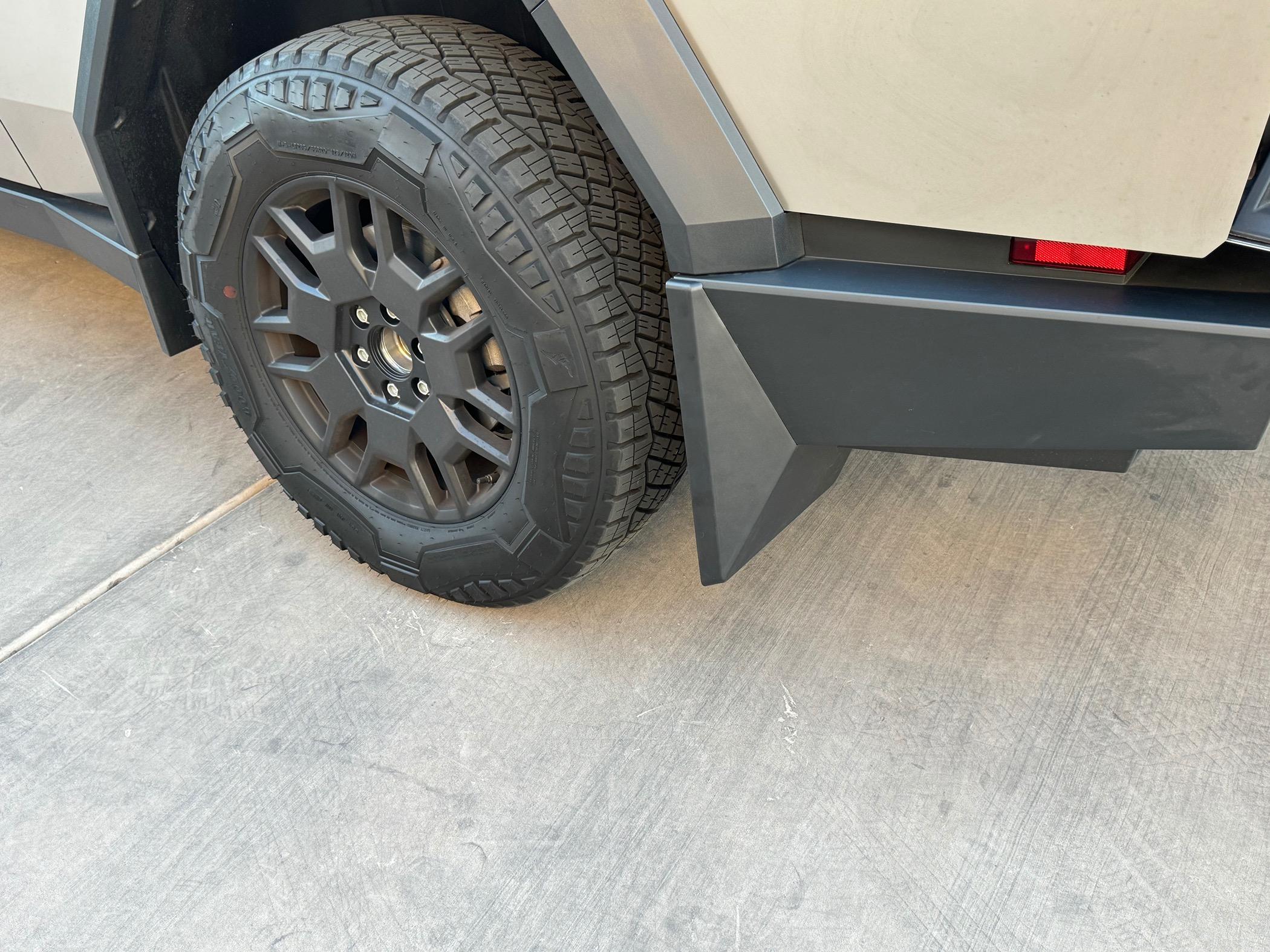 Tesla Cybertruck Mud flaps and cargo cases!!! Check it out! IMG_2619