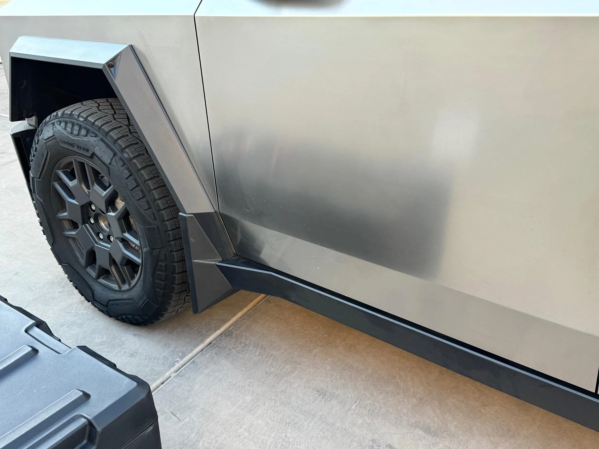 Tesla Cybertruck Mud flaps and cargo cases!!! Check it out! IMG_2618