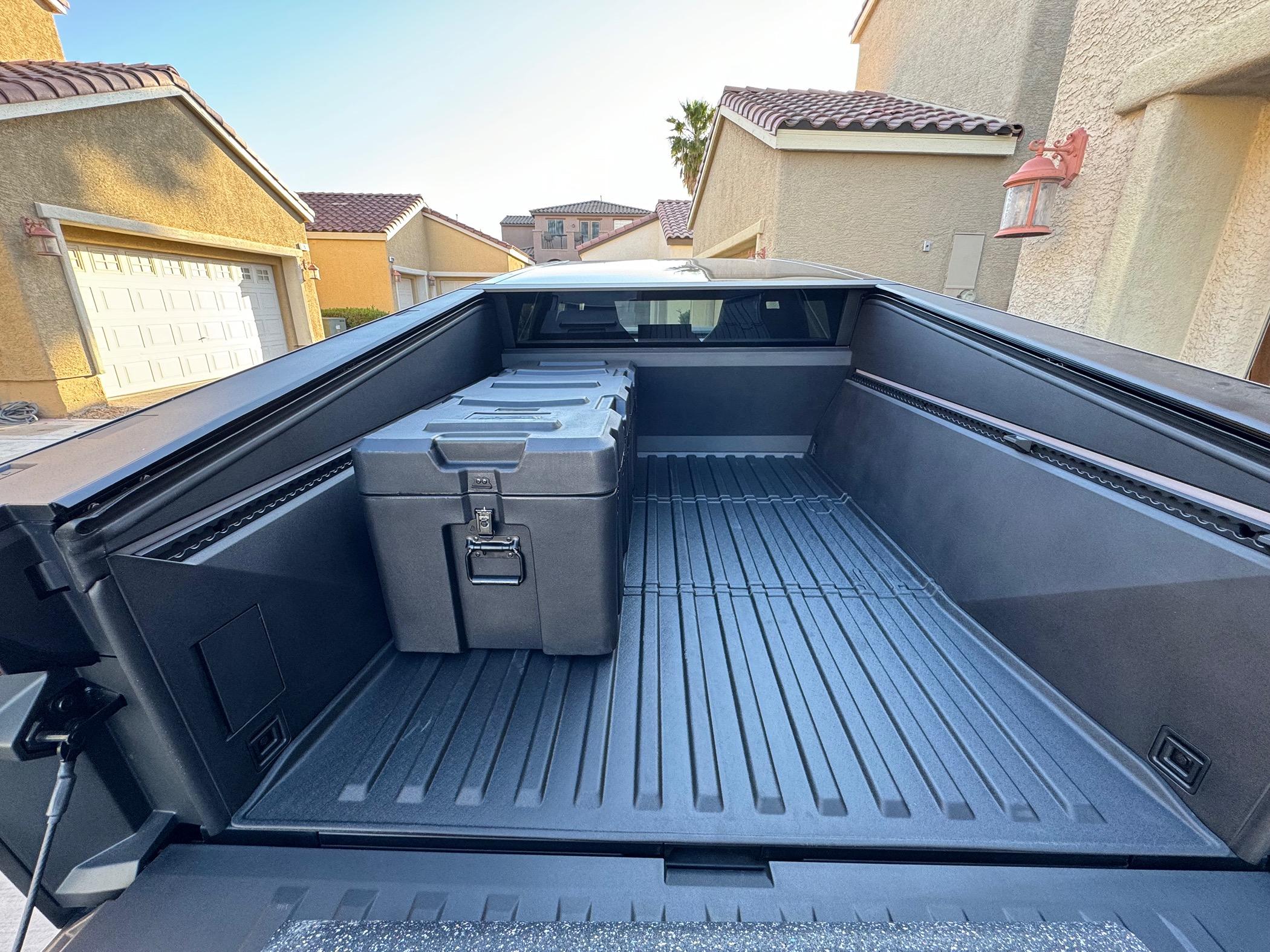 Tesla Cybertruck Mud flaps and cargo cases!!! Check it out! IMG_2610