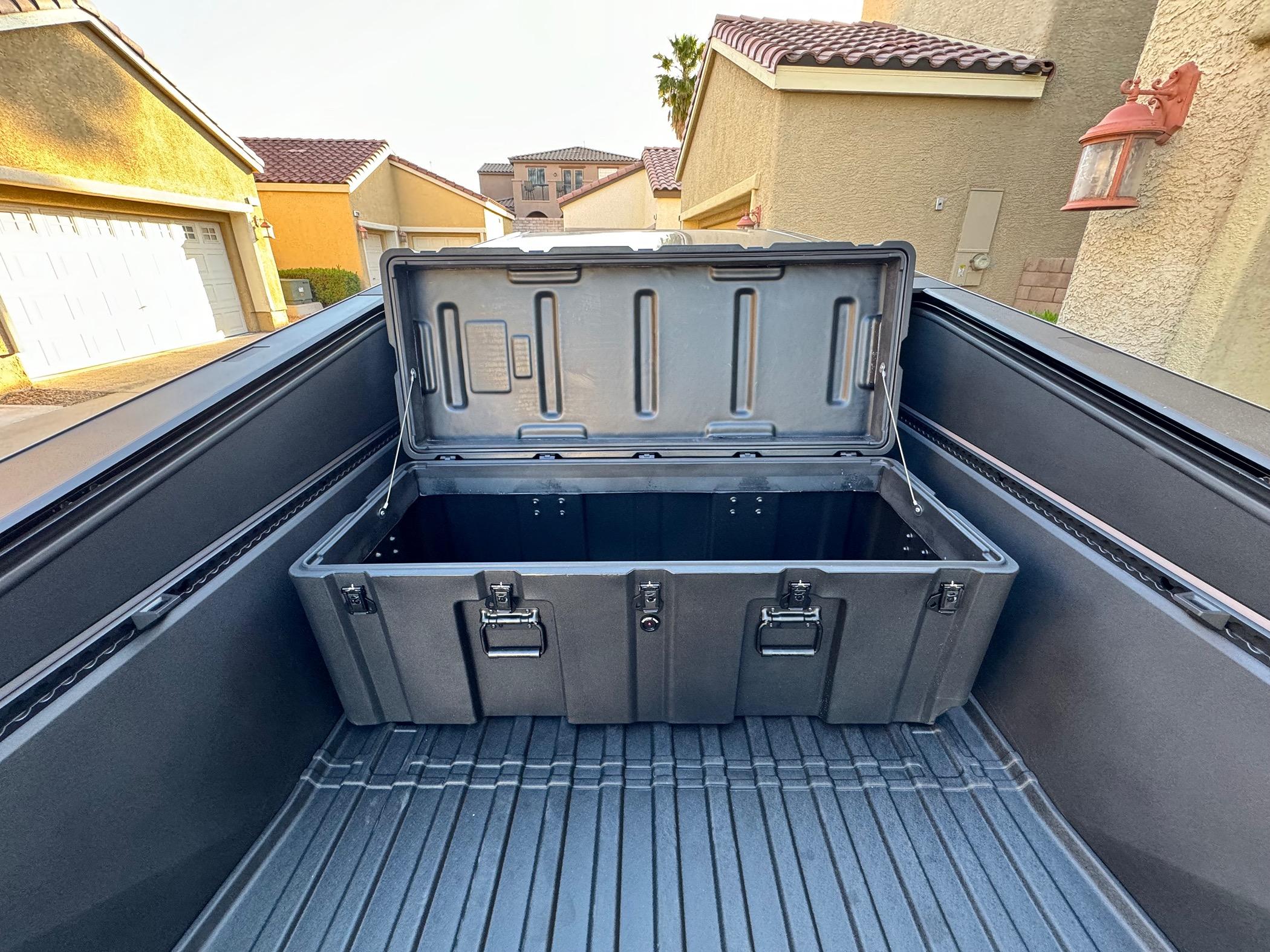 Tesla Cybertruck Mud flaps and cargo cases!!! Check it out! IMG_2609