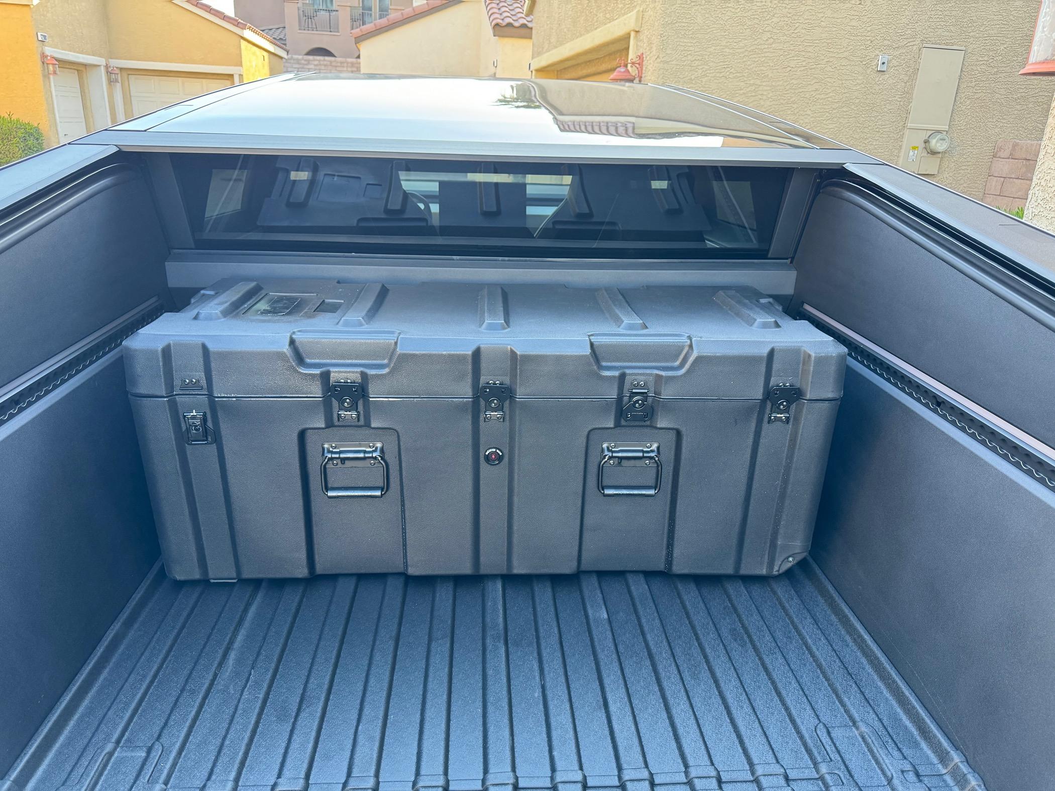 Tesla Cybertruck Mud flaps and cargo cases!!! Check it out! IMG_2607