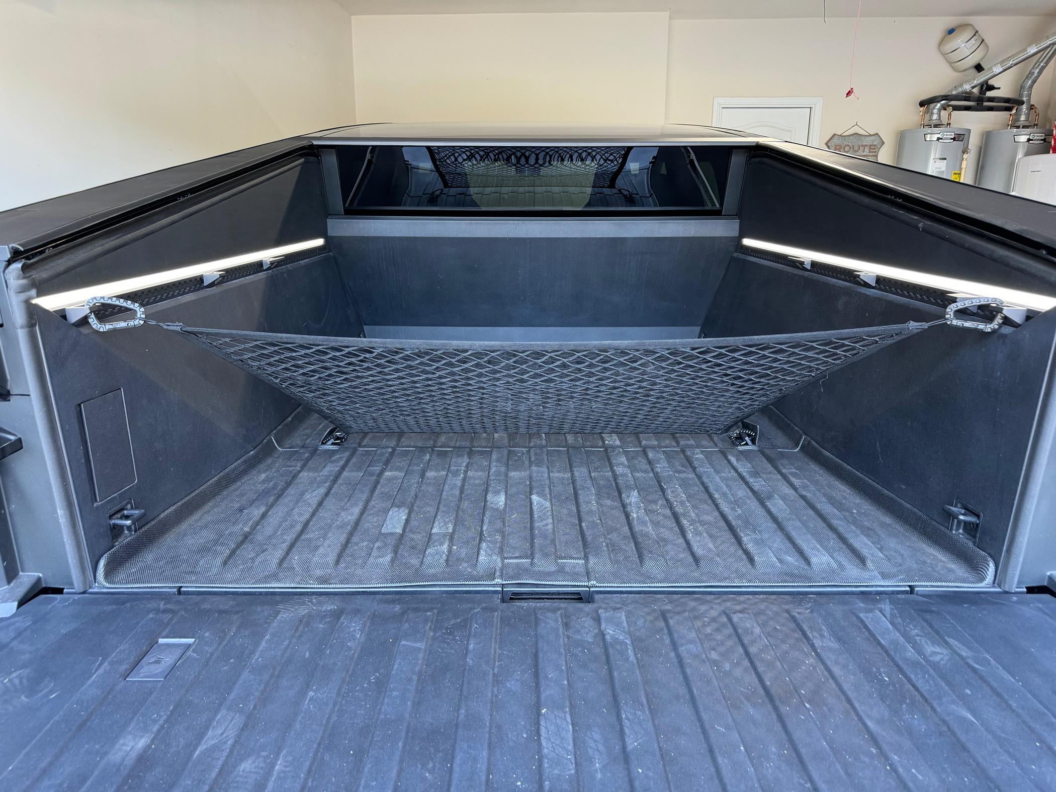 Tesla Cybertruck Installed three types of bed cargo nets from BestEVMod / EVVida IMG_6666