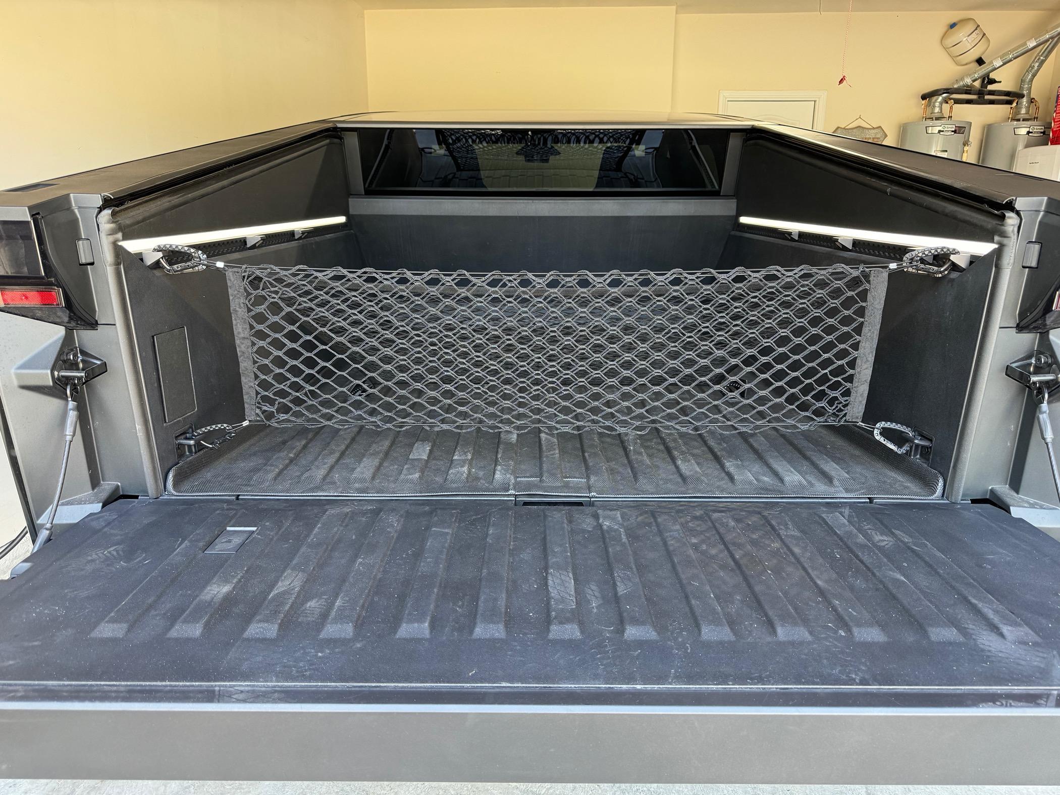 Tesla Cybertruck Installed three types of bed cargo nets from BestEVMod / EVVida IMG_6667