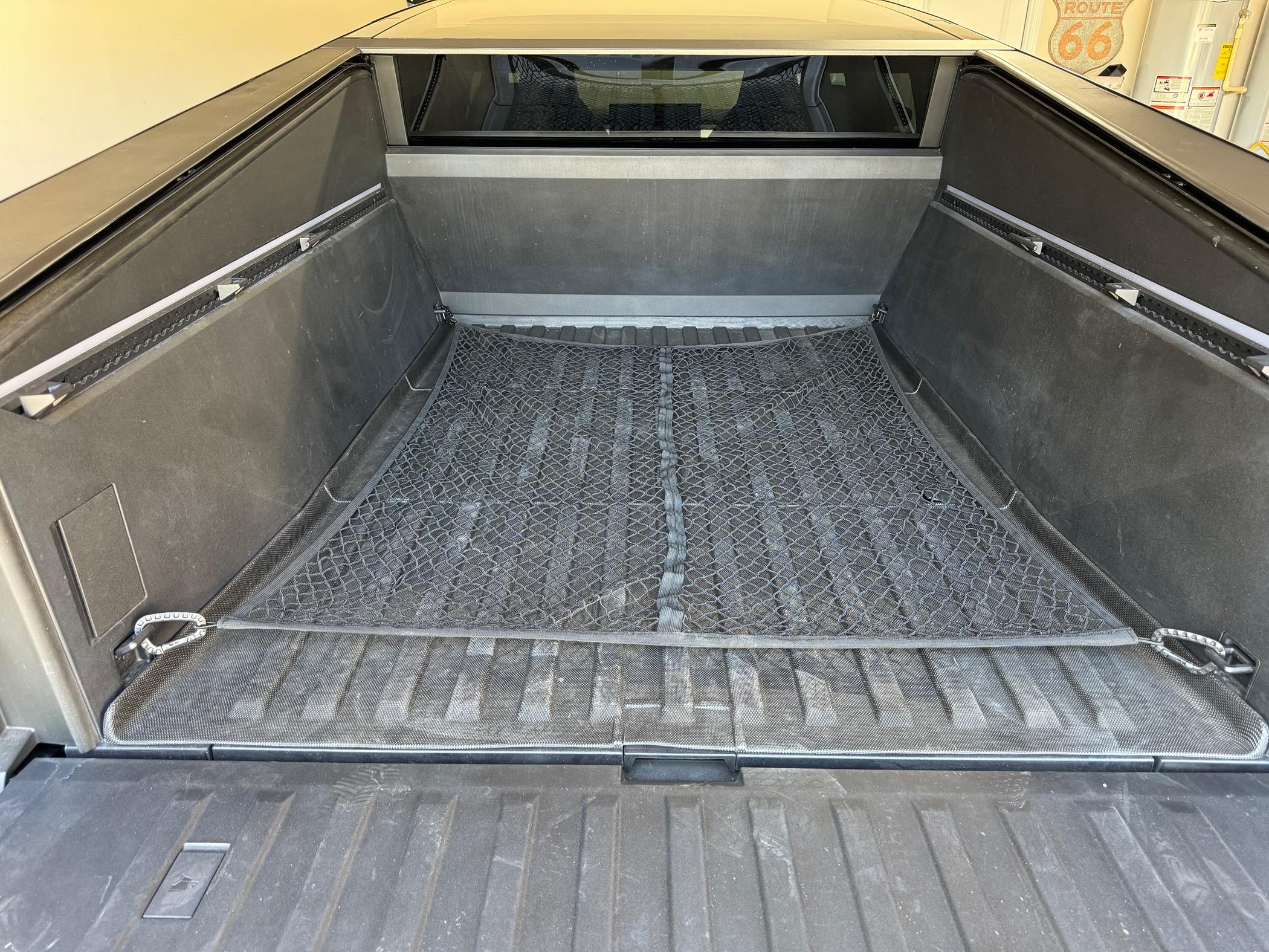 Tesla Cybertruck Installed three types of bed cargo nets from BestEVMod / EVVida IMG_6671