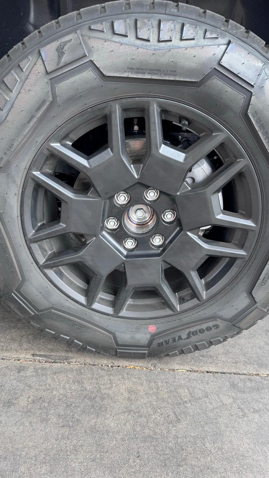 Tesla Cybertruck T-Sportline Wheel Center Cap Covers Installed IMG_6873