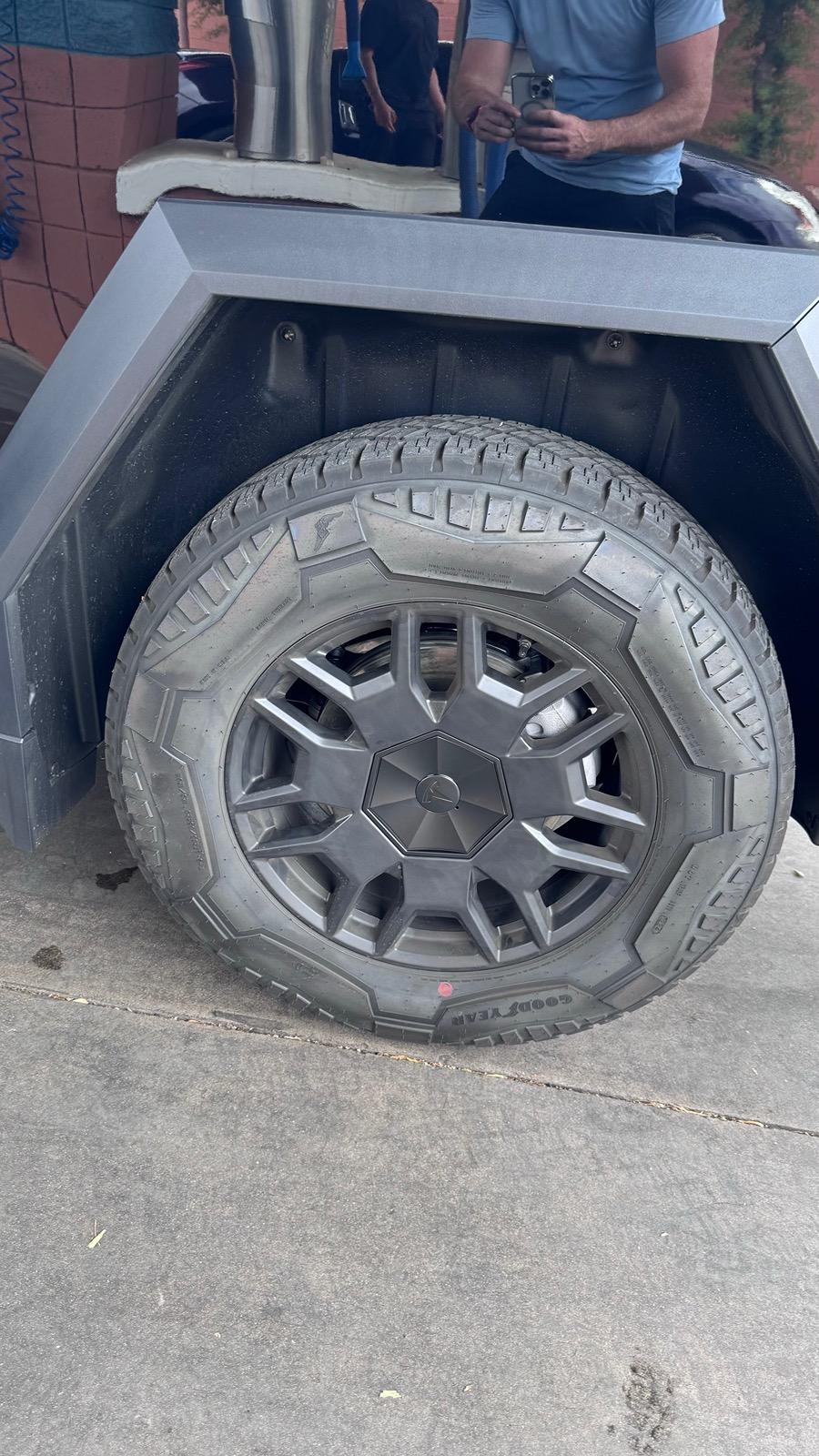 Tesla Cybertruck T-Sportline Wheel Center Cap Covers Installed IMG_6874