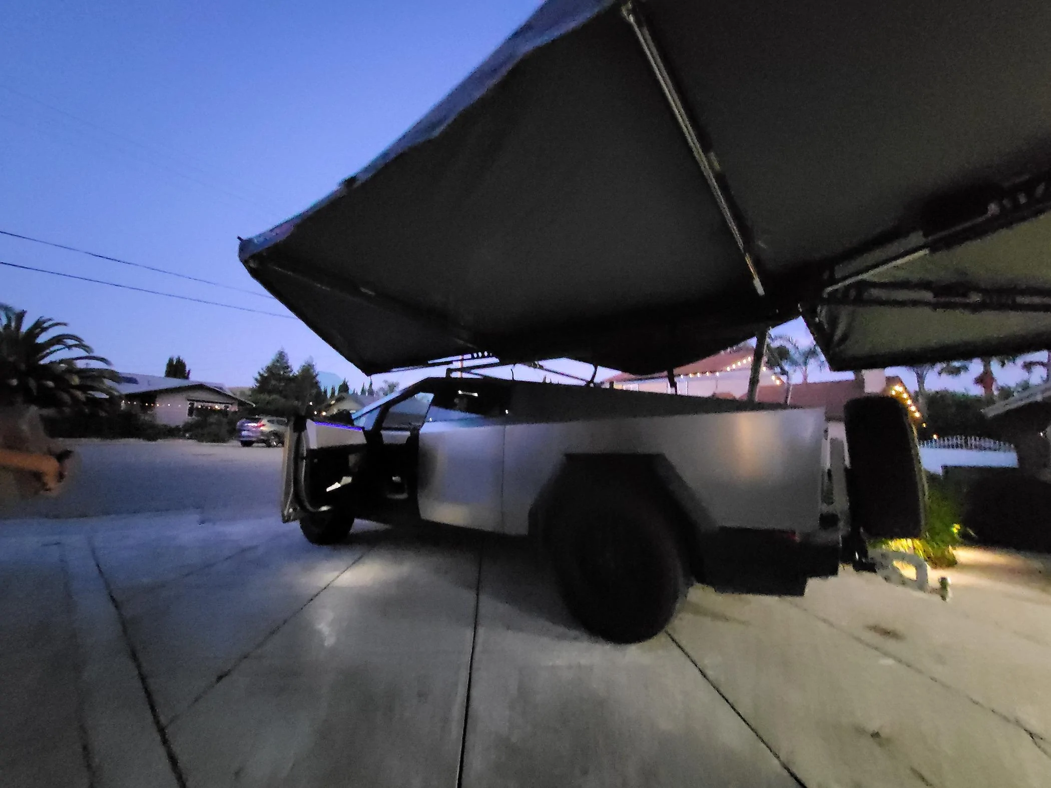 Tesla Cybertruck Cybertruck modular roof rack + bed rack w/ rooftop tent (RTT) - world's first?! 20240514_203752