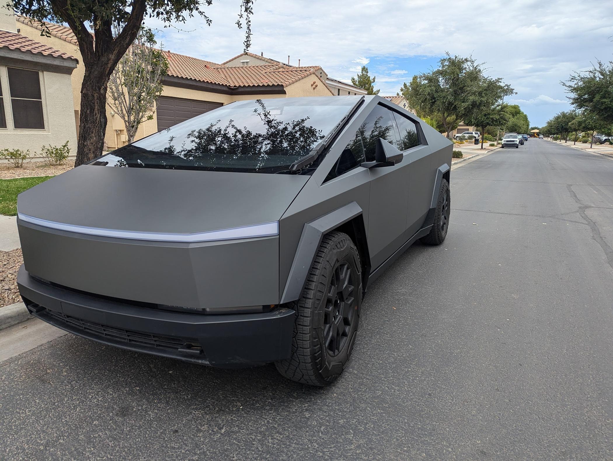 Tesla Cybertruck Matte Gunmetal Metallic Wrap! PXL_20240623_205038641