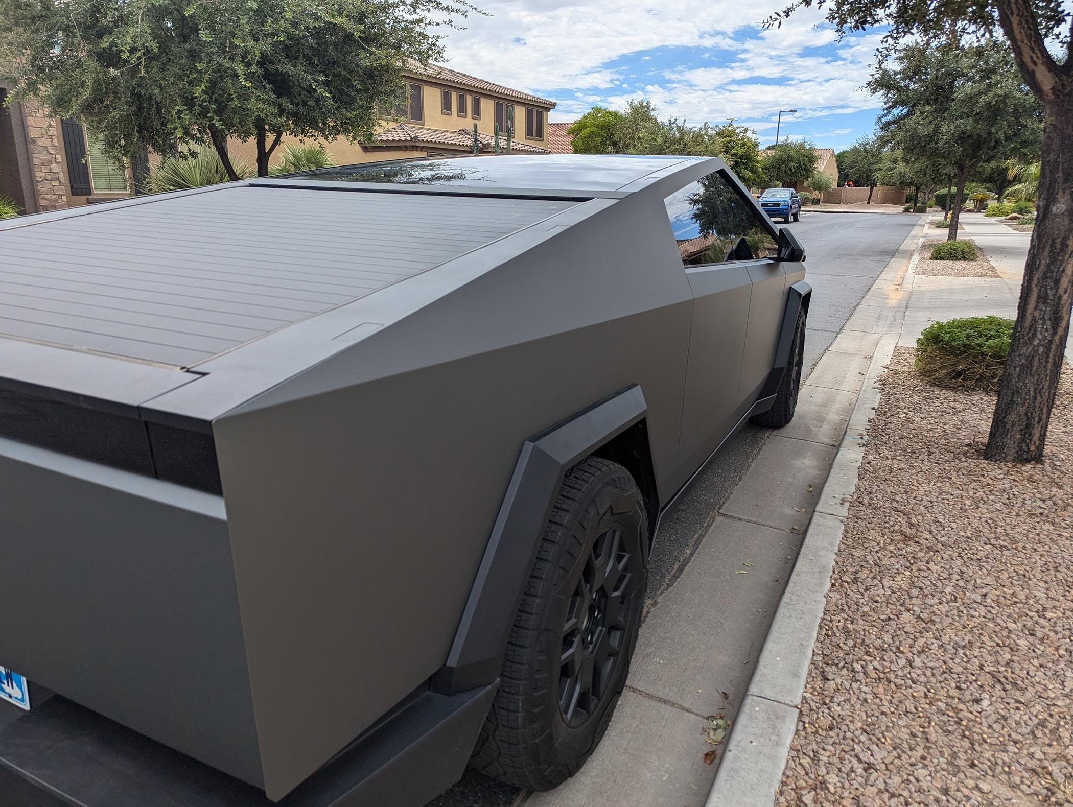Tesla Cybertruck Matte Gunmetal Metallic Wrap! PXL_20240623_205107837