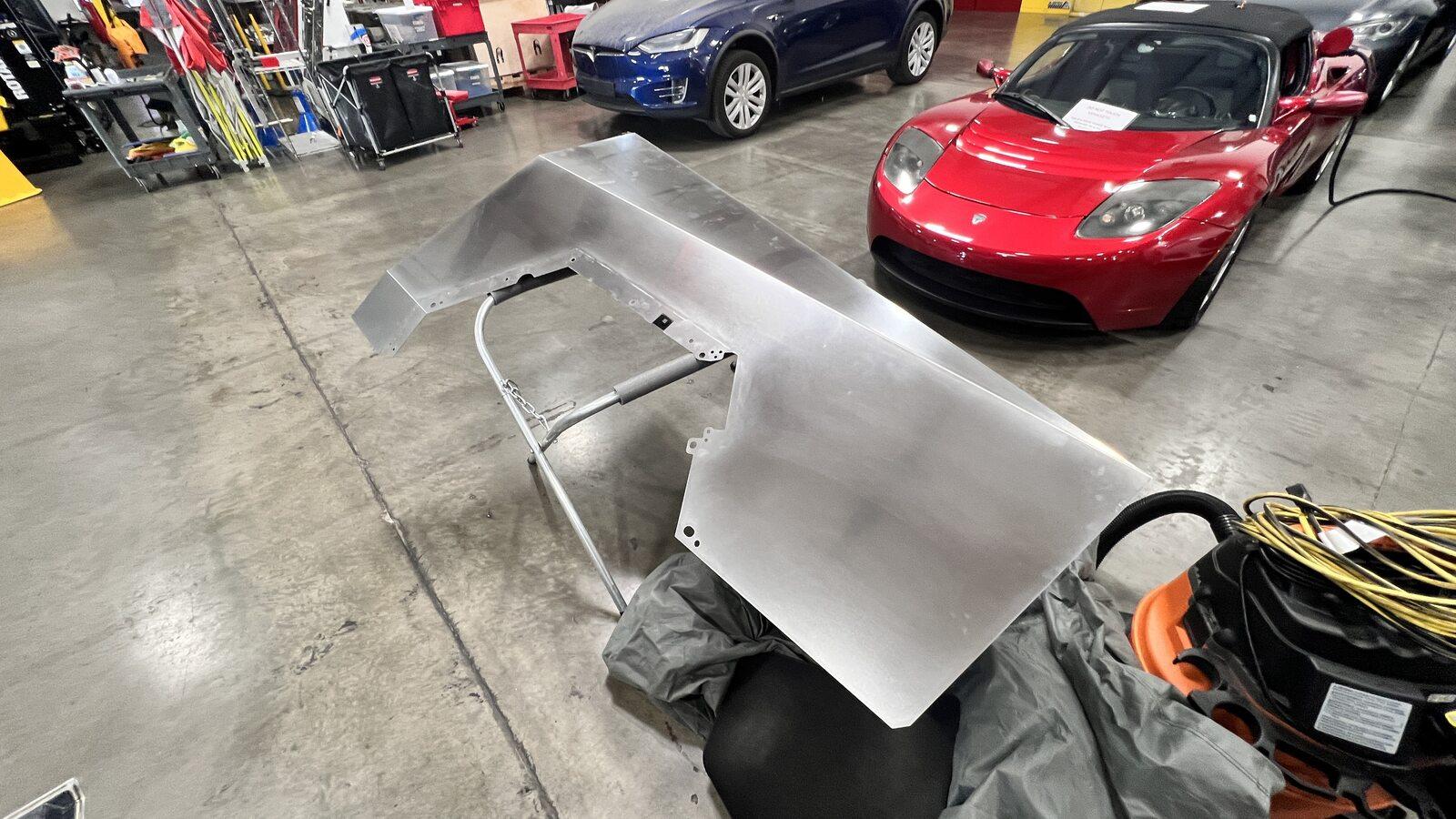 Tesla Cybertruck So I broke my trucky -- bent rear quarter body panel IMG_1956