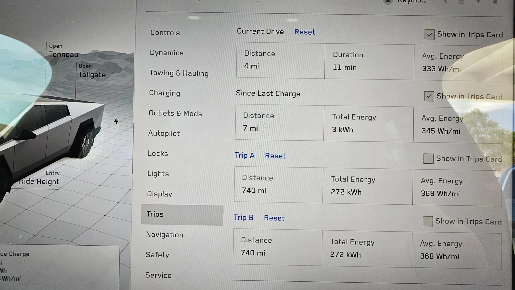 Tesla Cybertruck What's your lifetime Wh/mi? 20240625_112533