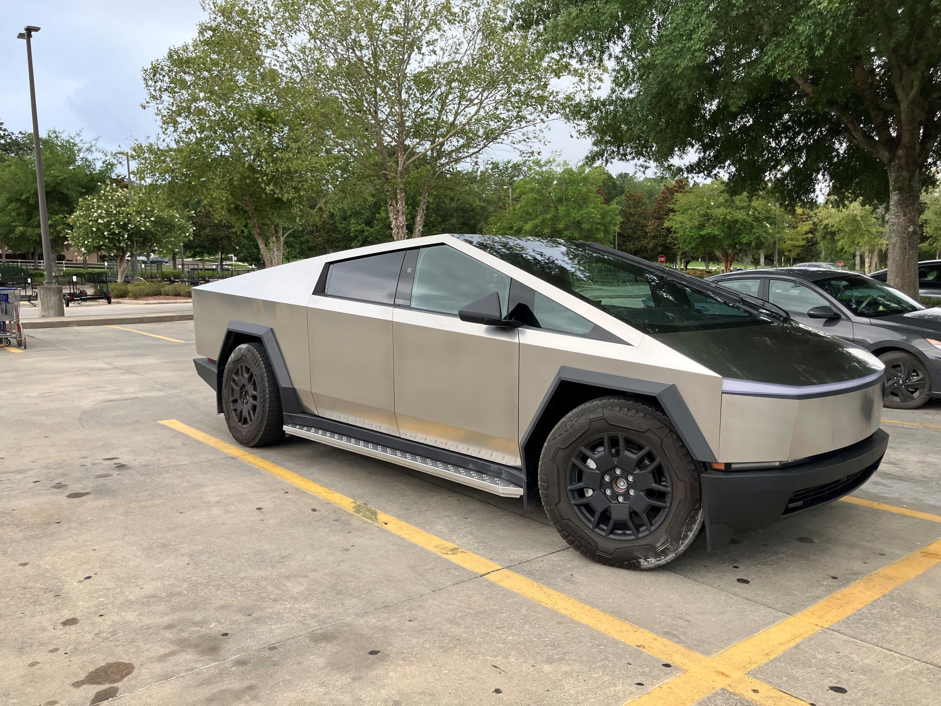 Tesla Cybertruck ***NEW***RealWheels EV Stainless Steel Running Boards Greg K Satin Running Boards-1