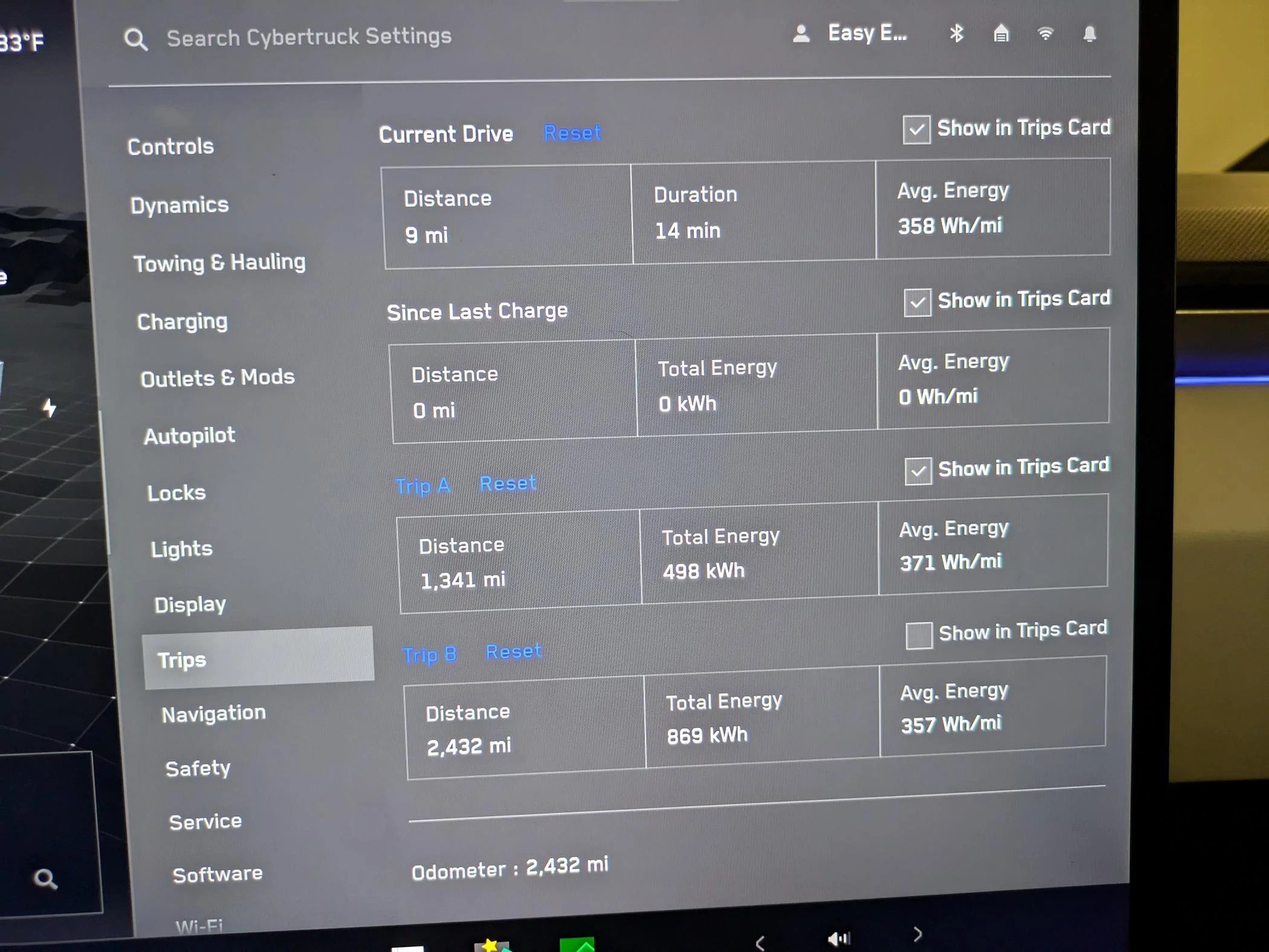 Tesla Cybertruck What's your lifetime Wh/mi? PXL_20240625_200830409