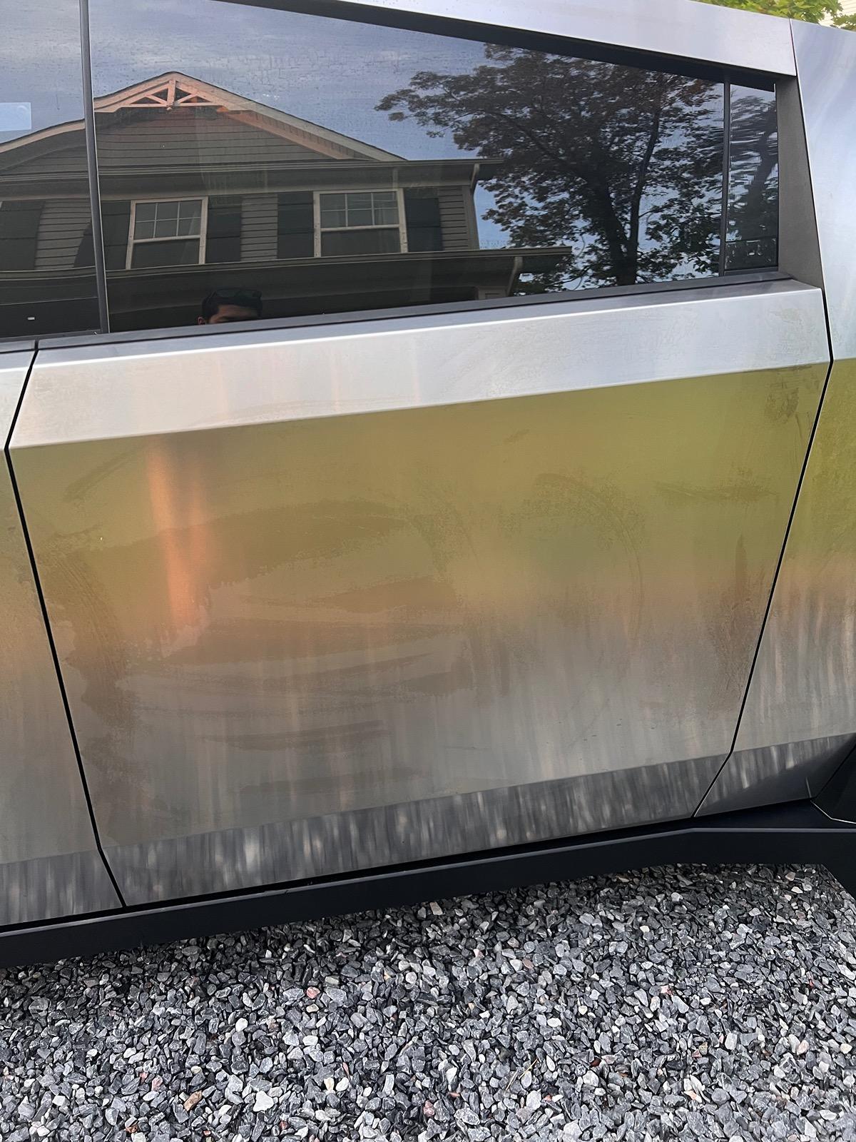 Tesla Cybertruck Dark spots/blemishes IMG_3144