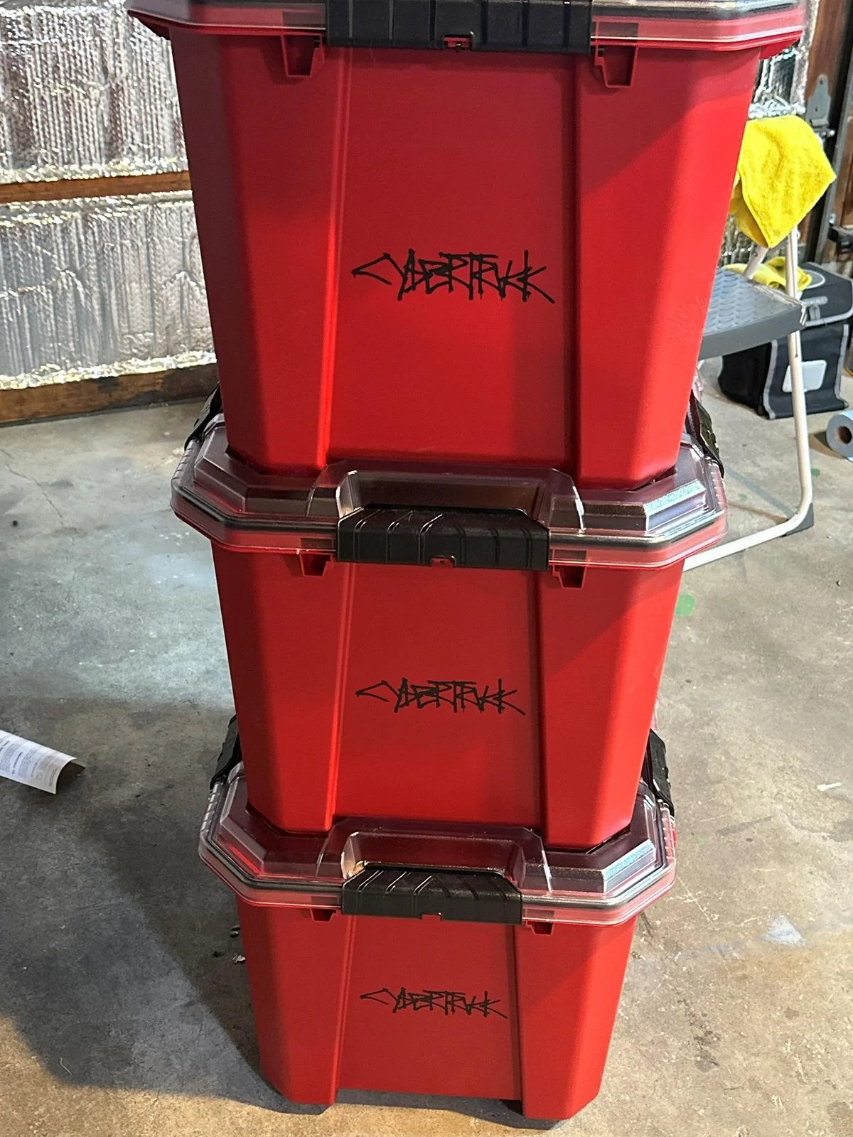 Tesla Cybertruck Bed Storage Bin Option: Husky 57 Gallon Storage Tote With Wheels Bins2