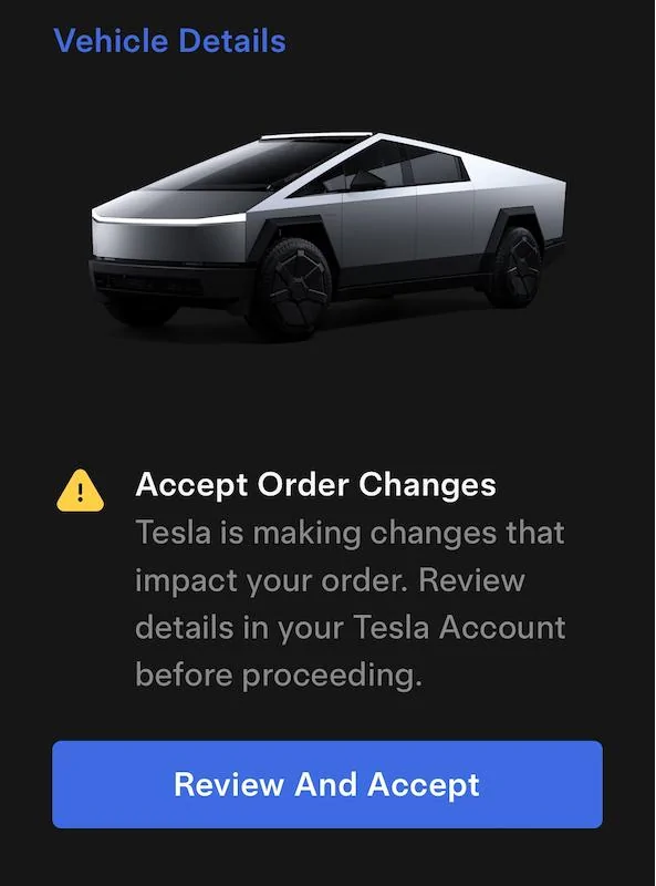 Tesla Cybertruck No Text, No Email, just an Alert in the App and the VIN Appeared VinAssignment