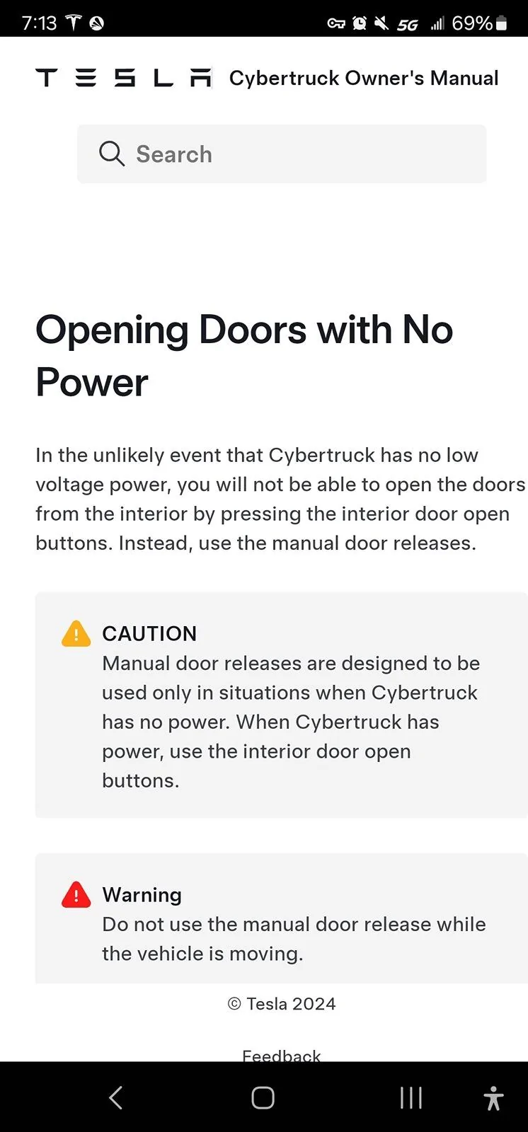 Tesla Cybertruck Emergency Door Open - How to avoid? 1000003708