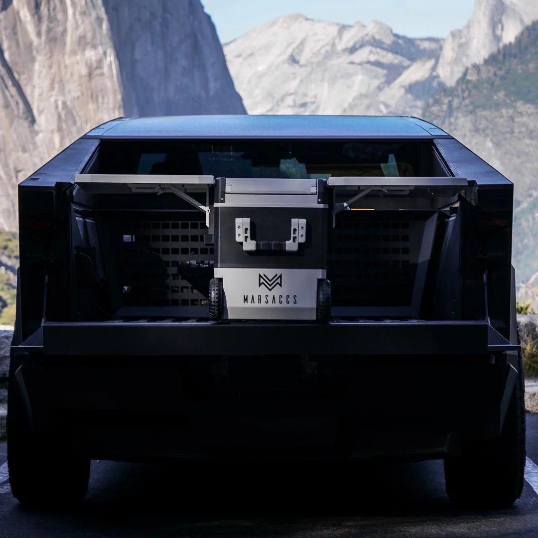 Tesla Cybertruck Introducing MARSACCS 48QT Portable Freezer / Fridge / Cooler for Your CyberTruck! 1