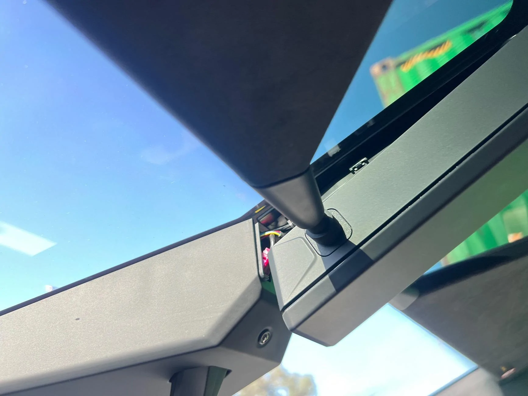 Tesla Cybertruck Overhead Console Detached and Falling IMG_9224
