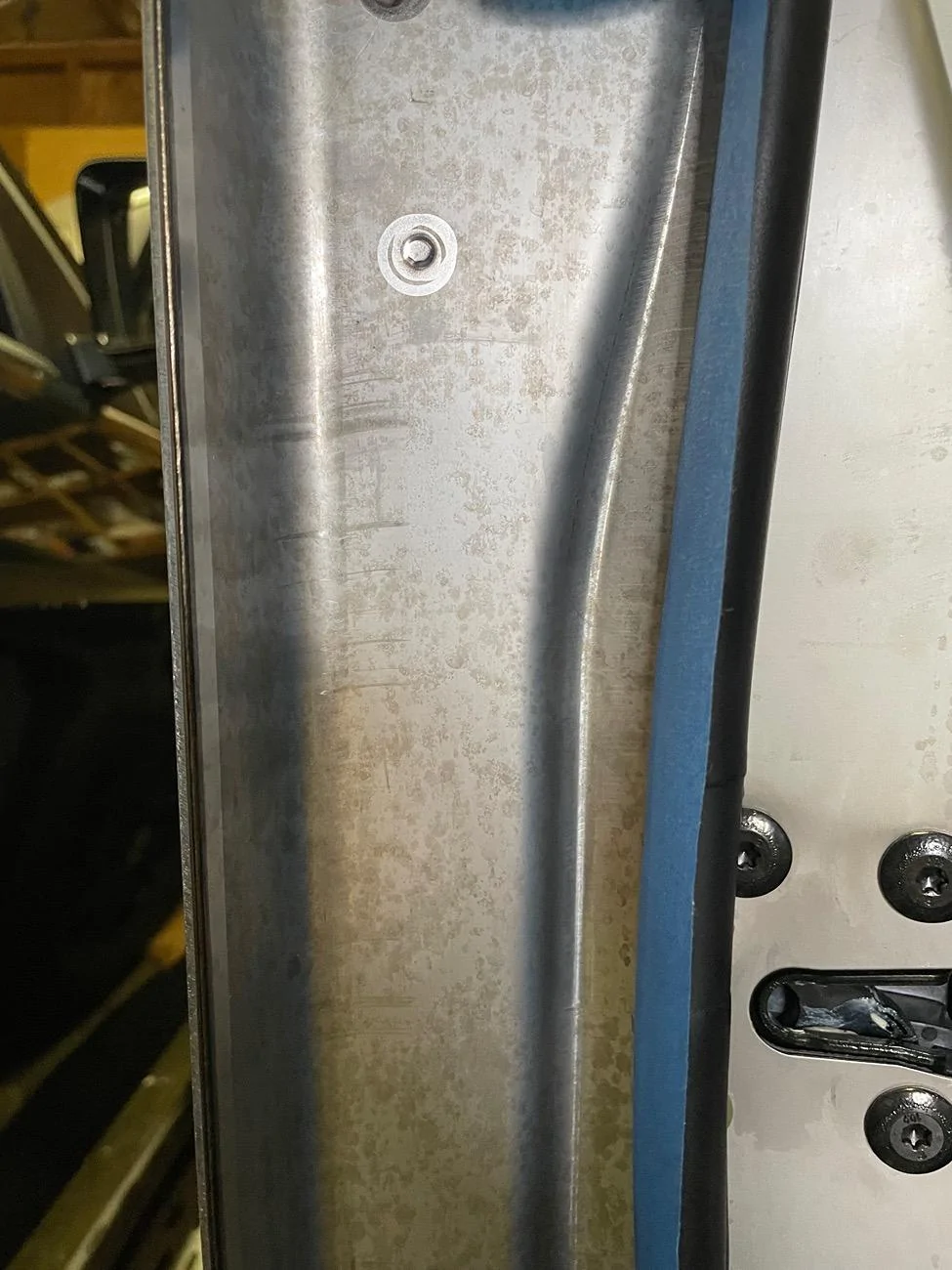 Tesla Cybertruck NEVR-DULL metal polish cleaner results…….. IMG_6521