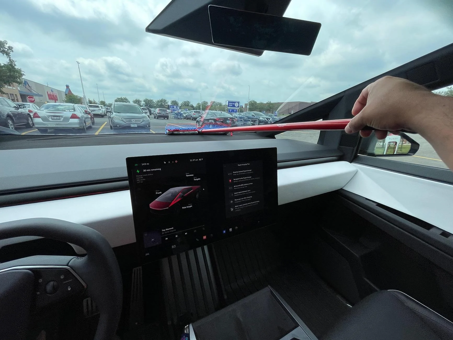 Tesla Cybertruck Delivery Experience - Hazed out front windshield & more IMG_2890