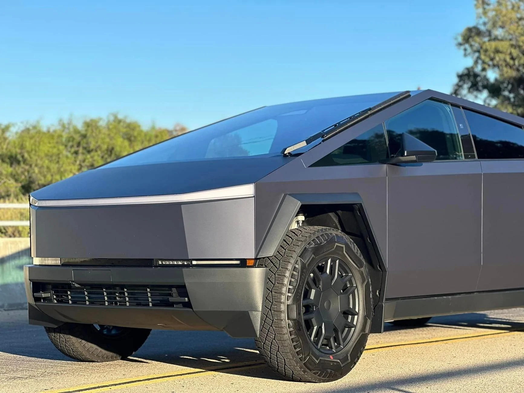 Tesla Cybertruck Pure PPF Satin Blue Rock Wrap Cybertruck 449108995_10227336436861413_3367168904093587074_n