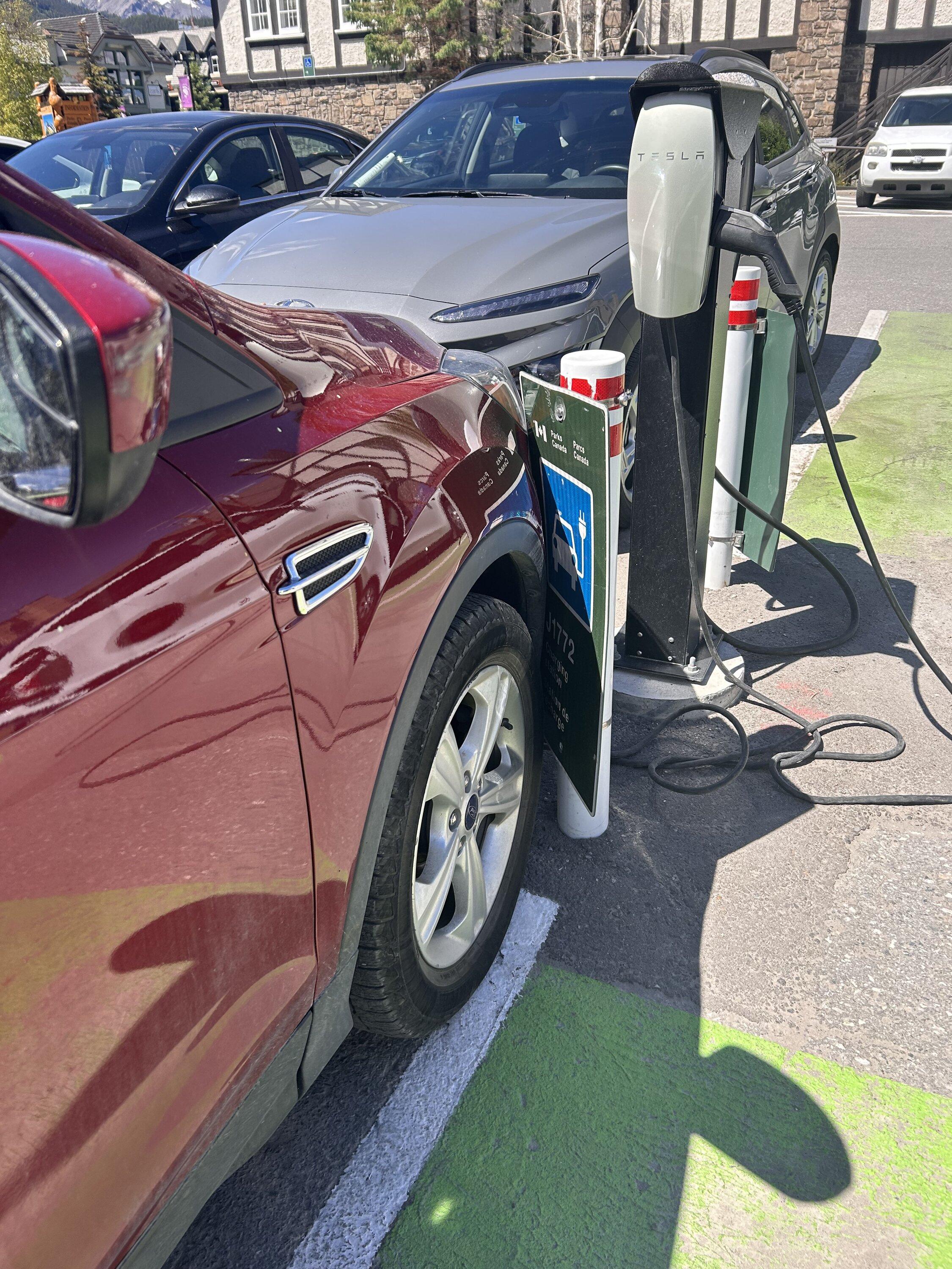 Tesla Cybertruck At Banff  destination charger.  Granting he is anti-EV. IMG_9645