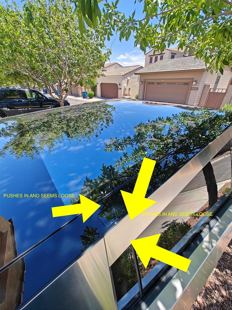 Tesla Cybertruck Plastic trim (roof applique) bowing Untitled