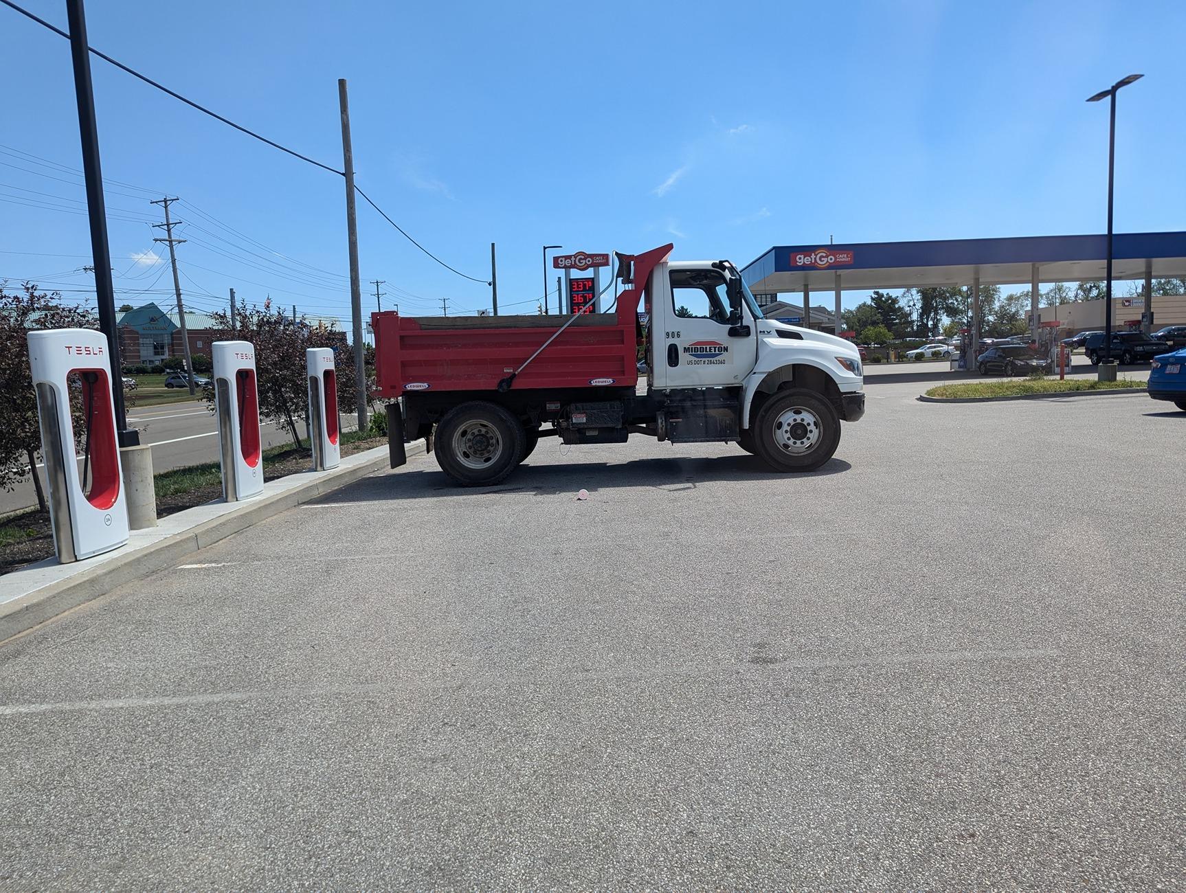 Tesla Cybertruck At Banff  destination charger.  Granting he is anti-EV. PXL_20240628_185415722