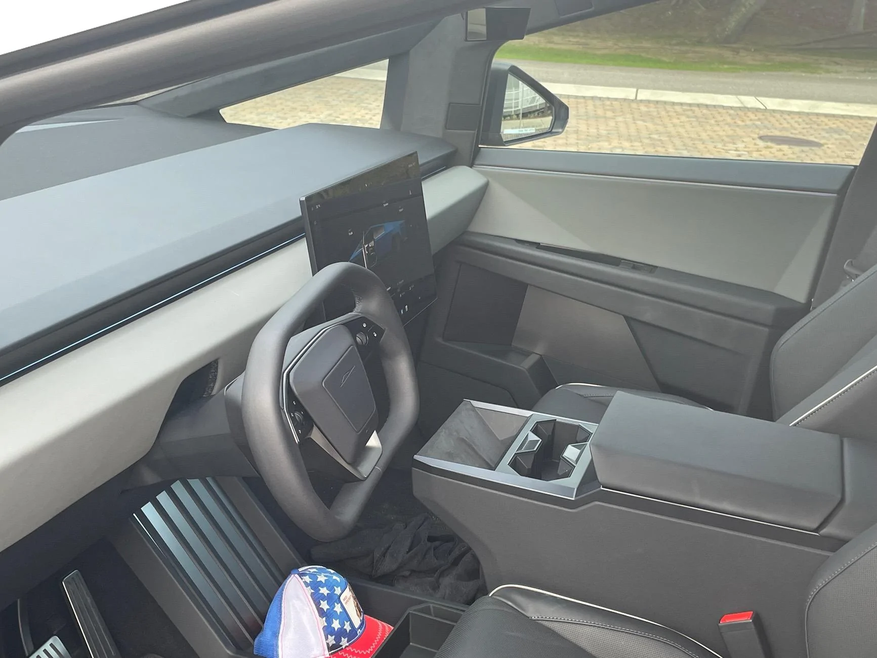 Tesla Cybertruck Tactical Grey Interior Cybertruck (CyberBeast)'s Surprising & Amazing Delivery Experience in Houston Area IMG_3690