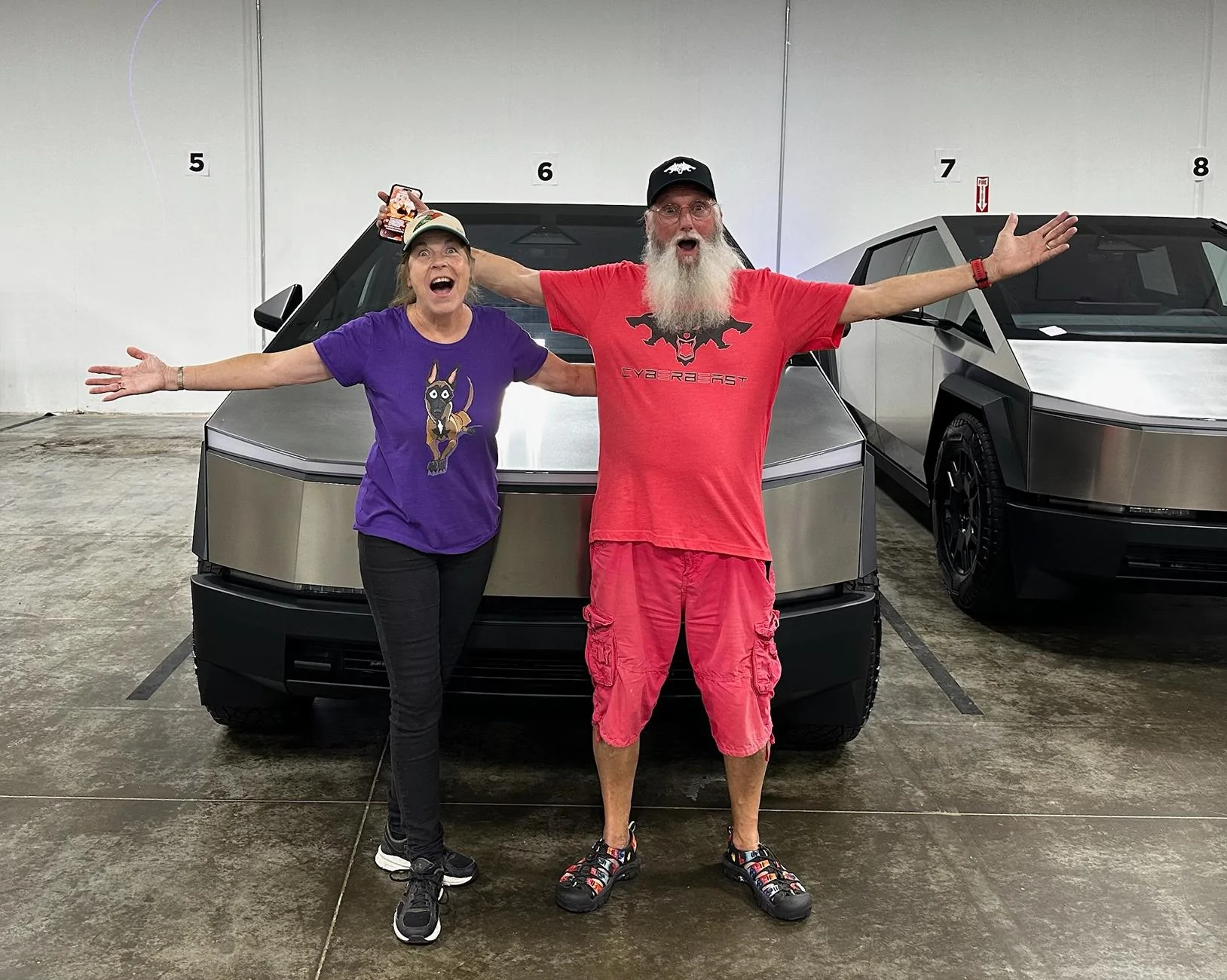 Tesla Cybertruck Tactical Grey Interior Cybertruck (CyberBeast)'s Surprising & Amazing Delivery Experience in Houston Area Blitzin