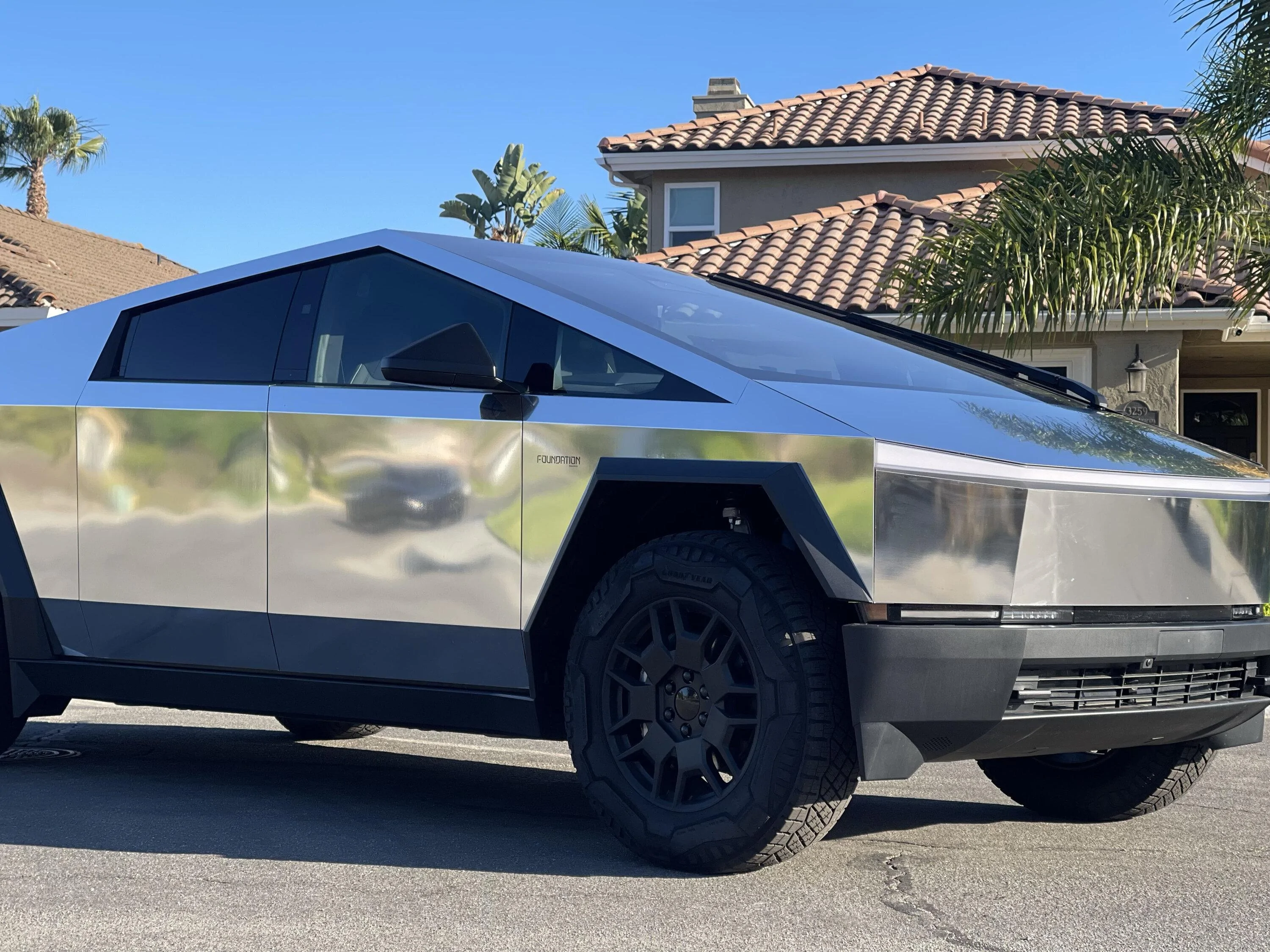 Tesla Cybertruck TeckWrap White Gold Chrome Wrap IMG_1658