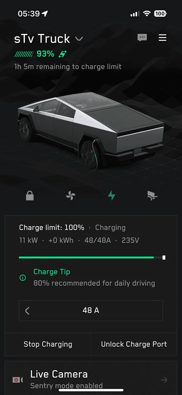 Tesla Cybertruck Powershare is Activated / Enabled IMG_5692