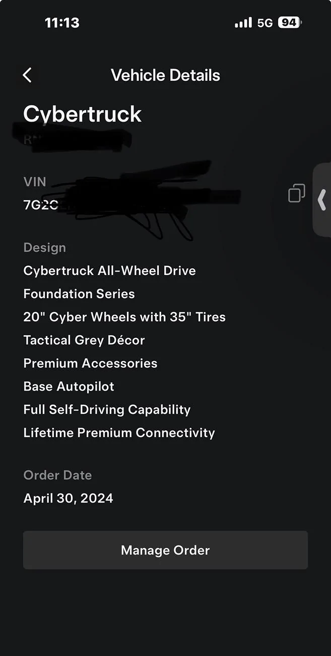 Tesla Cybertruck Tactical Gray Interior VIN IMG_2790